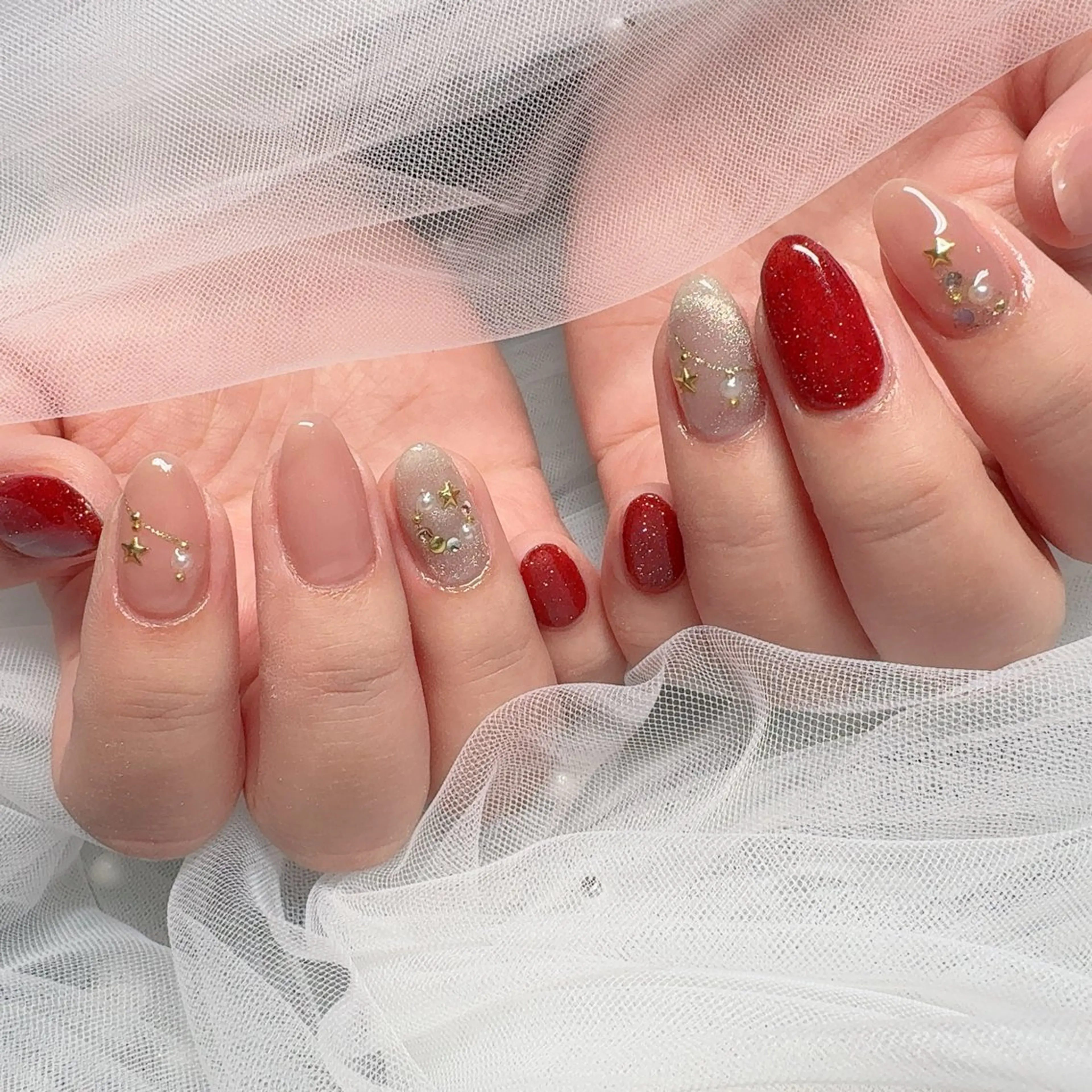 ネイル 長さ出し ジェルネイル 韓国ネイル 持ち込み ニュアンスネイル ハンドネイル NailSpace 猫のいるネイルサロンのネイルデザイン