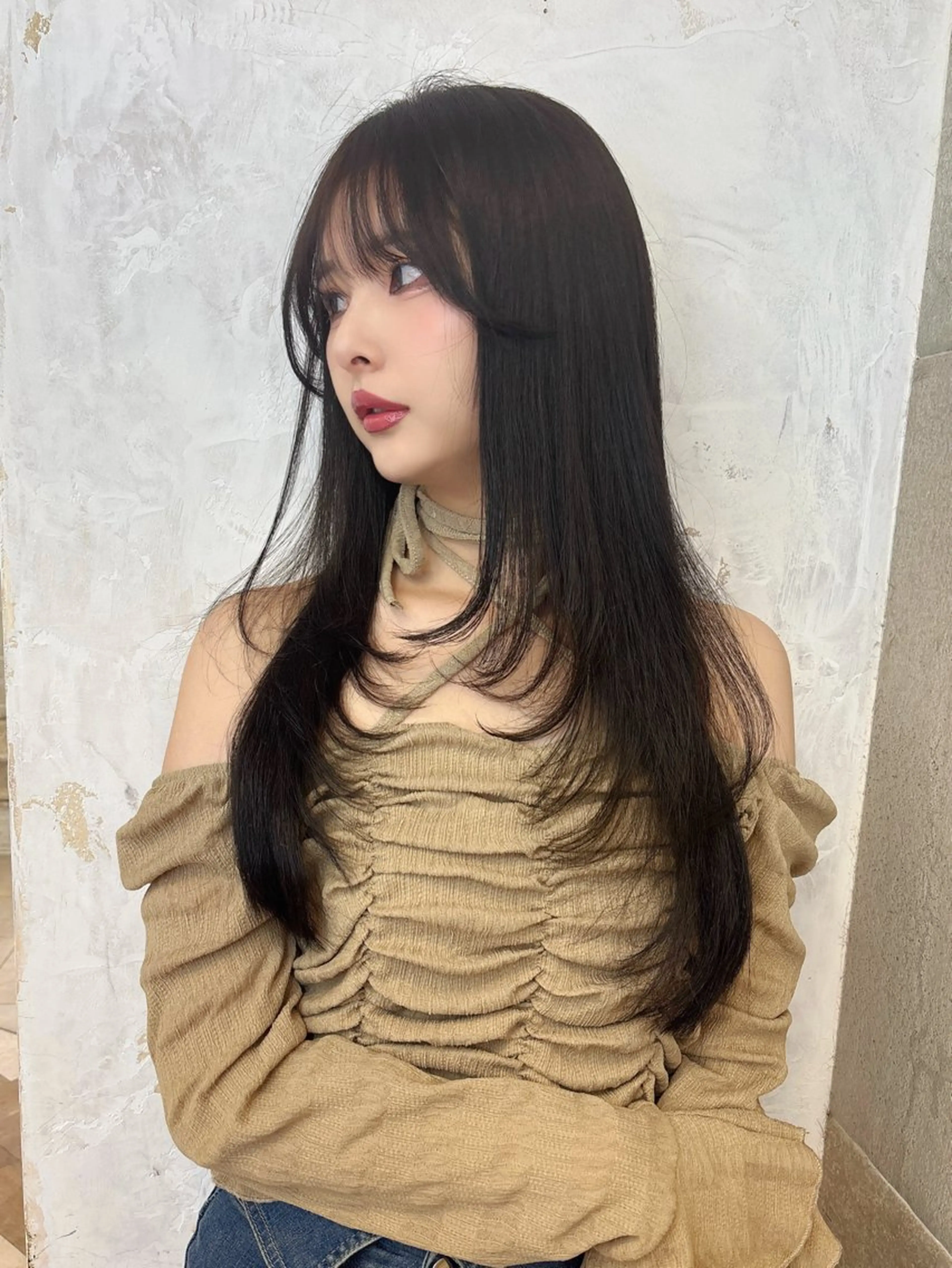 ロング カット ヘアカラー sakura/韓国 ヘア/ワンホンのヘアスタイル