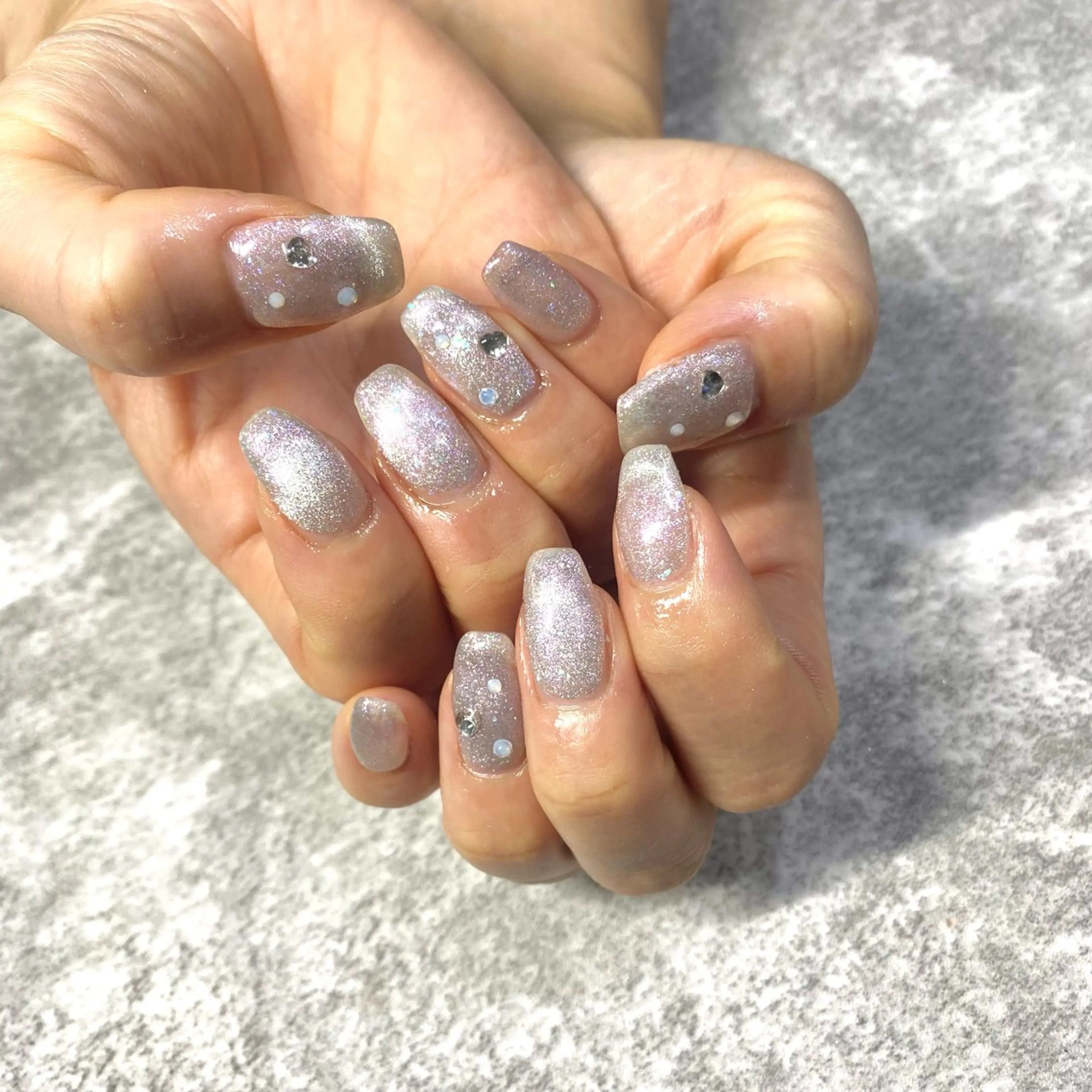 ネイル フレンチネイル マグネットネイル マグネットフレンチ ハンドネイル ★Rinail... .のネイルデザイン