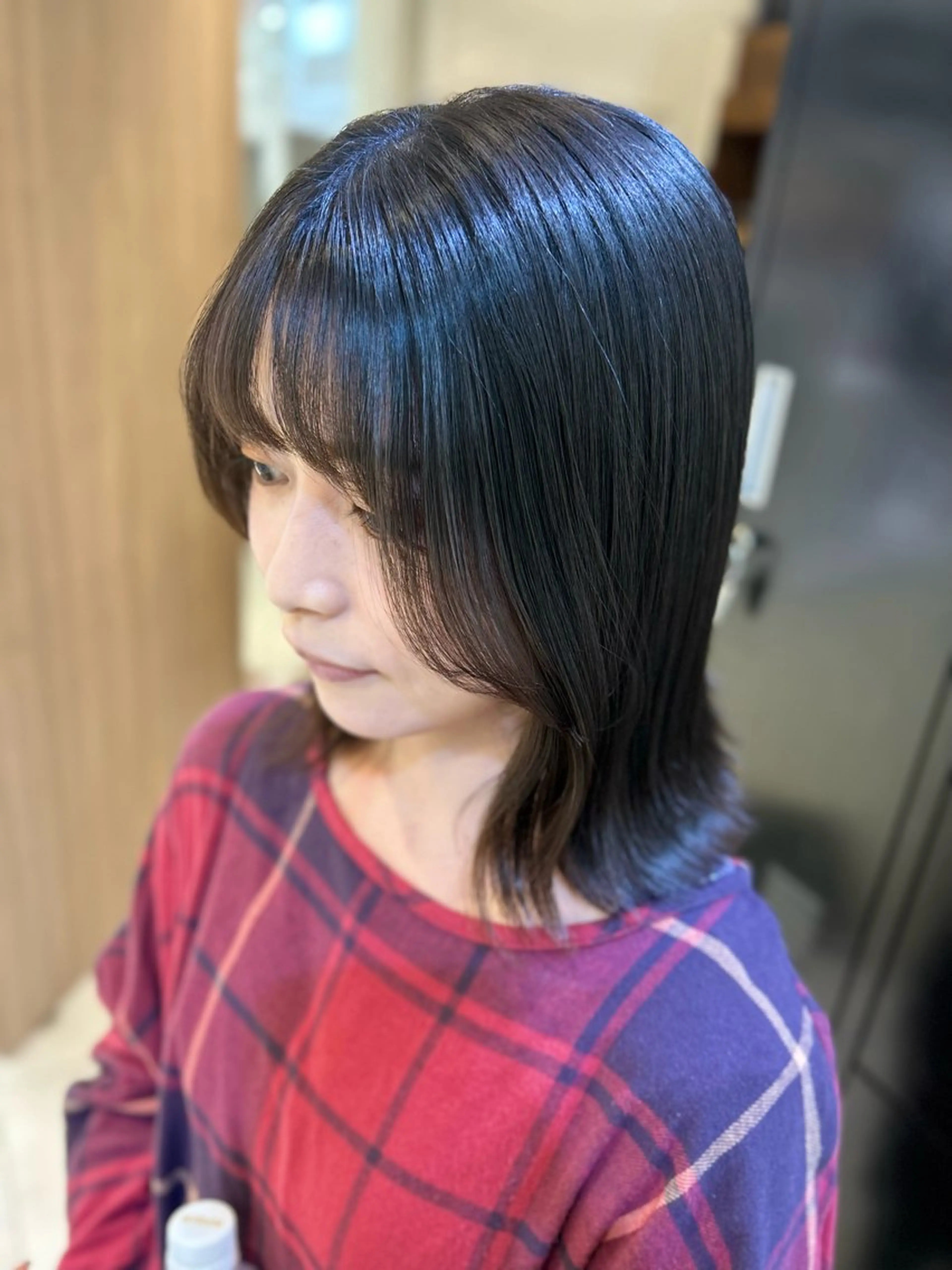 ミディアム カラー 艶質改善/縮毛矯正 ササキナツミのヘアスタイル