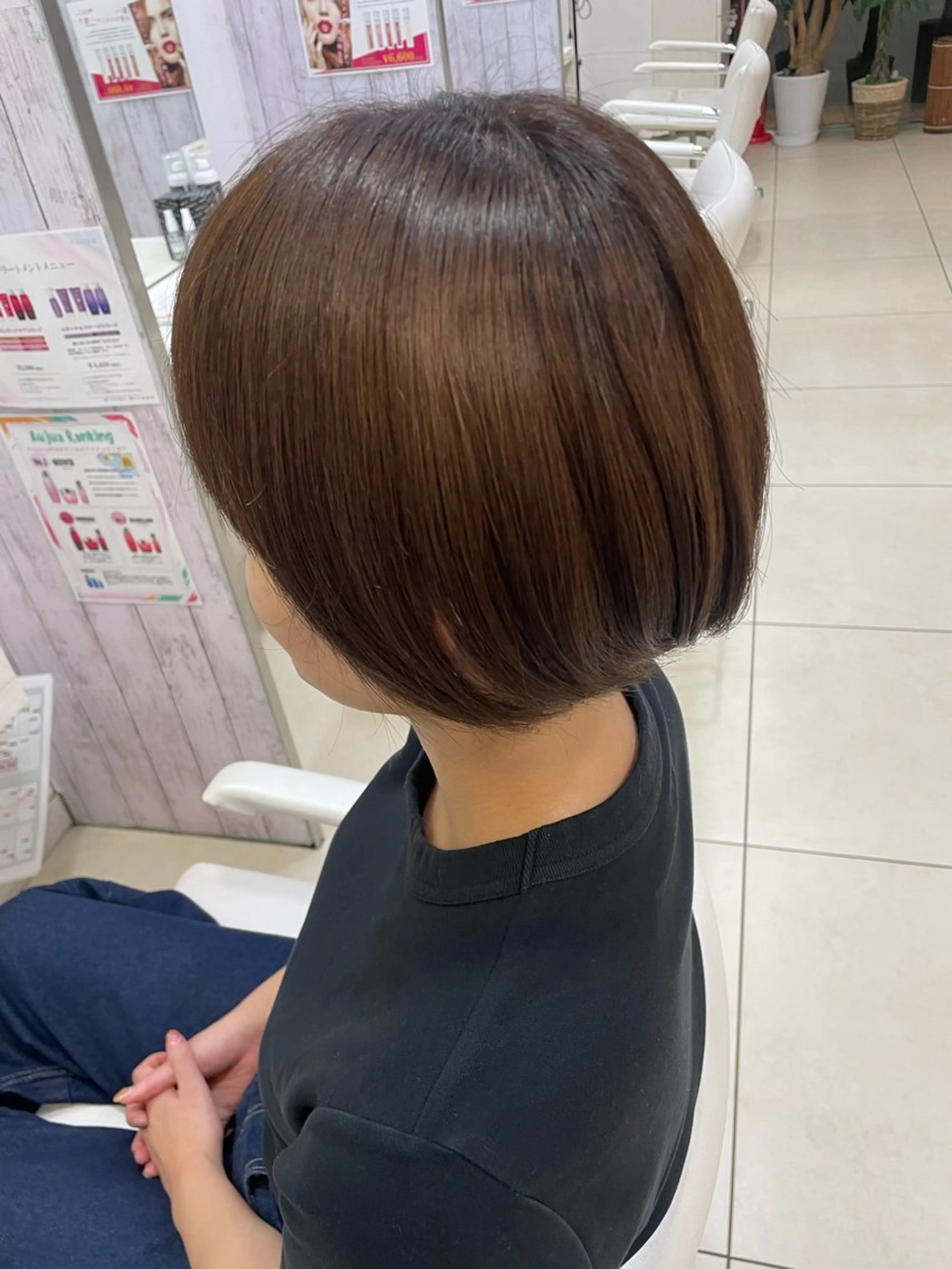 ショート ヘアカラー トリートメント 🌸暖色髪質改善 MEI🌸のヘアスタイル