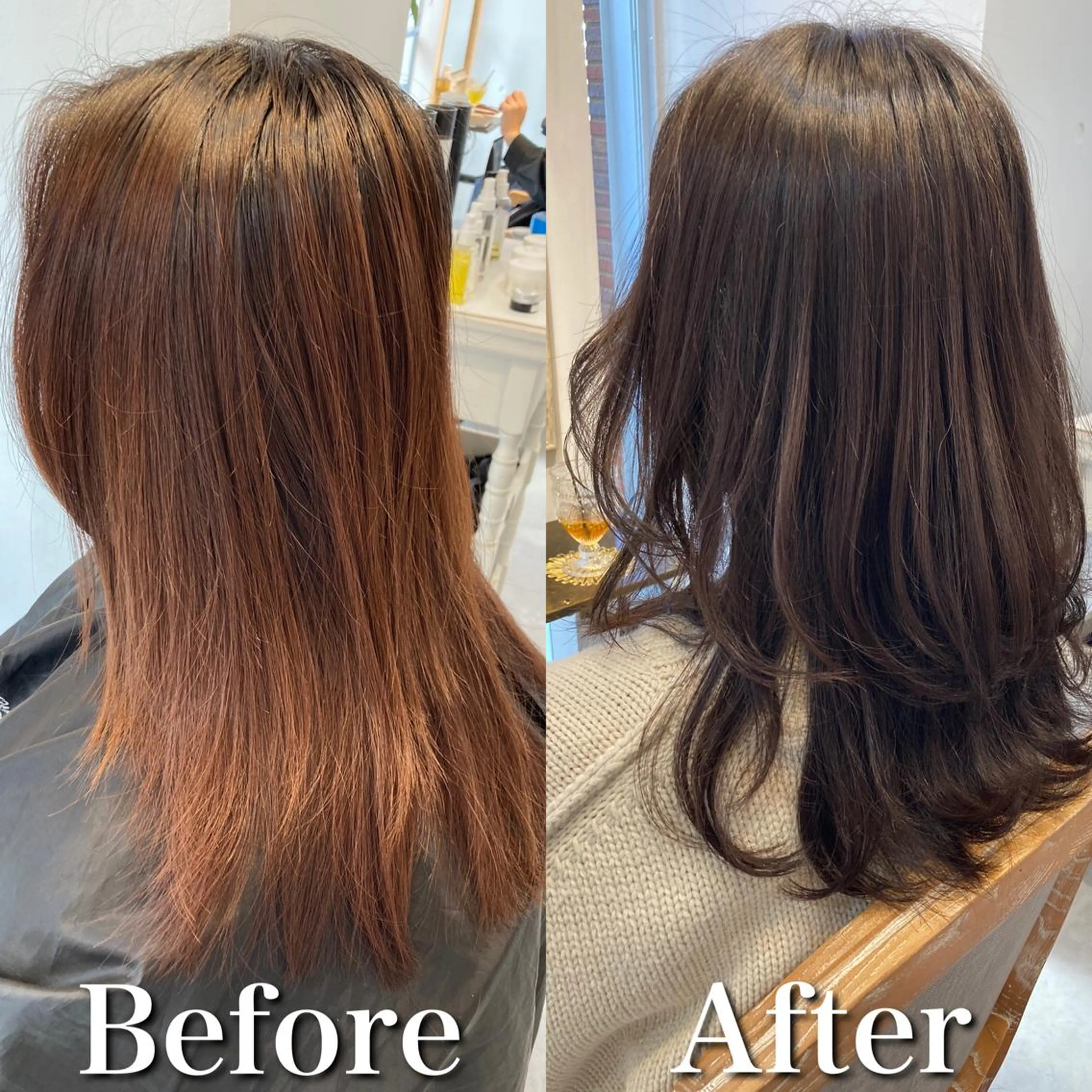 セミロング カラー ボブ& 髪質改善FUMIYAのヘアスタイル