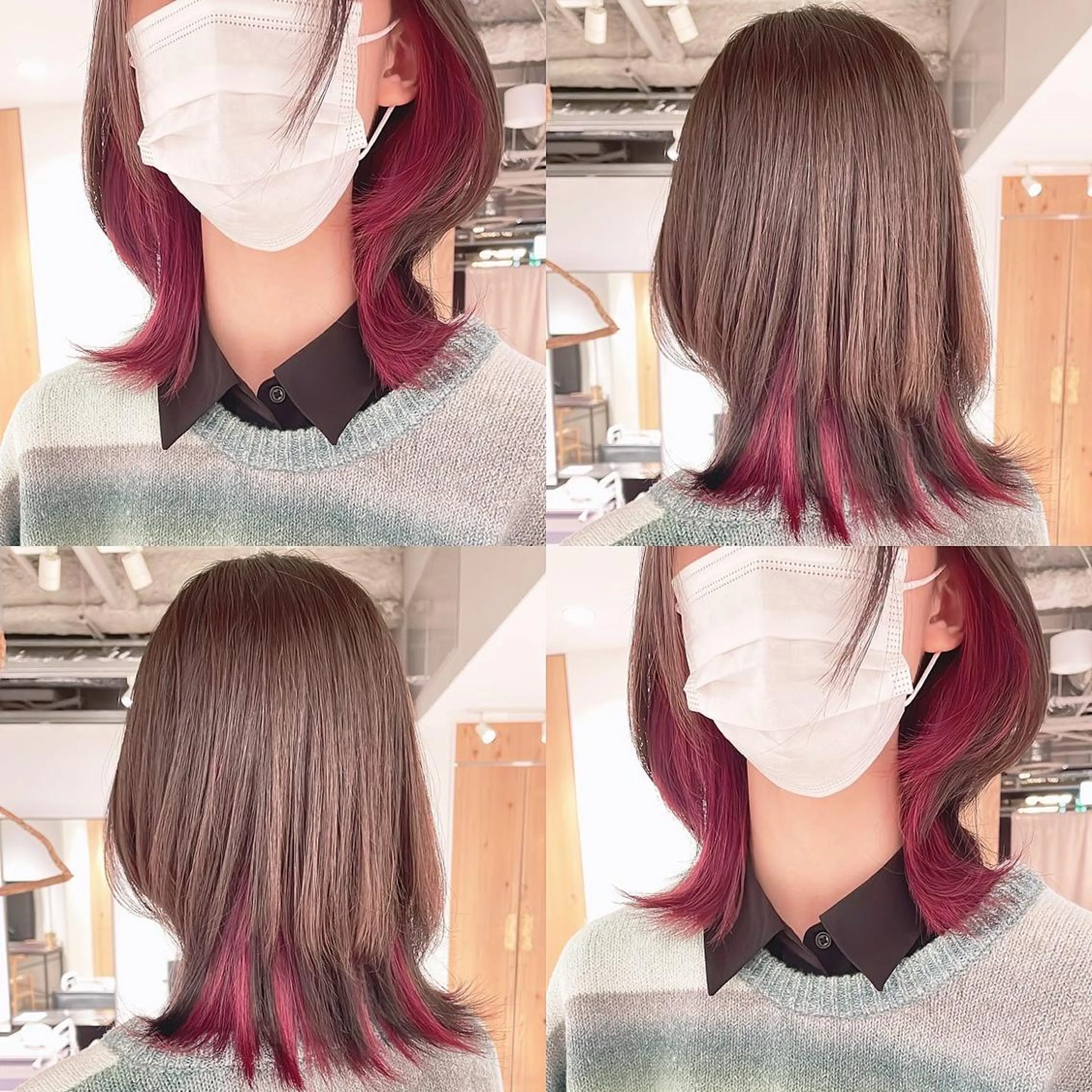 カラー ヘアカラー トリートメント 渋谷:インナーカラー ／🍒エリカ🍒のヘアスタイル