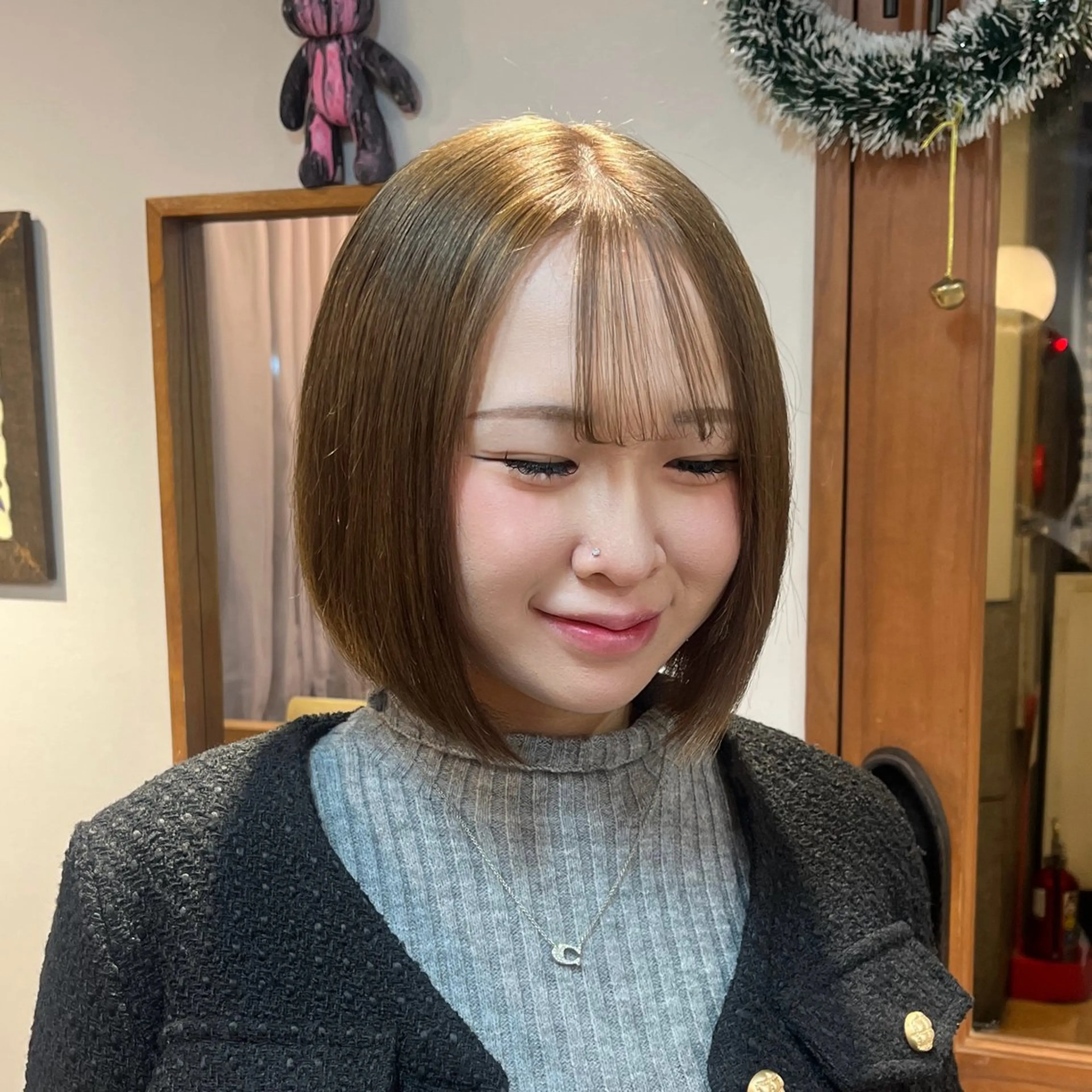 ショート カラー ハイトーンカラー ボブ カット ヘアカラー EIGHT/ satone🩵のヘアスタイル