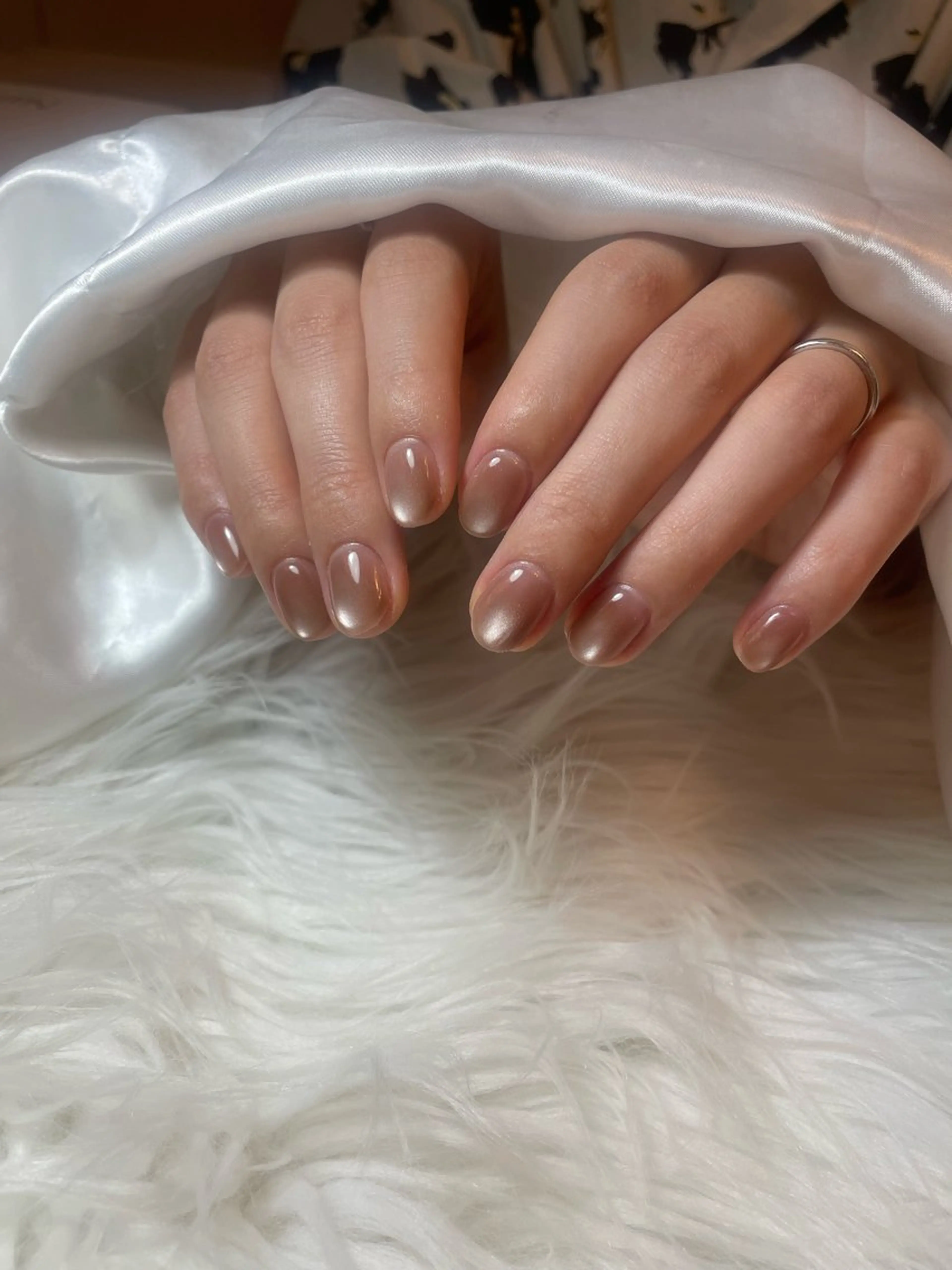 ネイル ブルー フレンチネイル キラキラネイル 韓国ネイル マグネットネイル ハンドネイル timtam --sakiのネイルデザイン