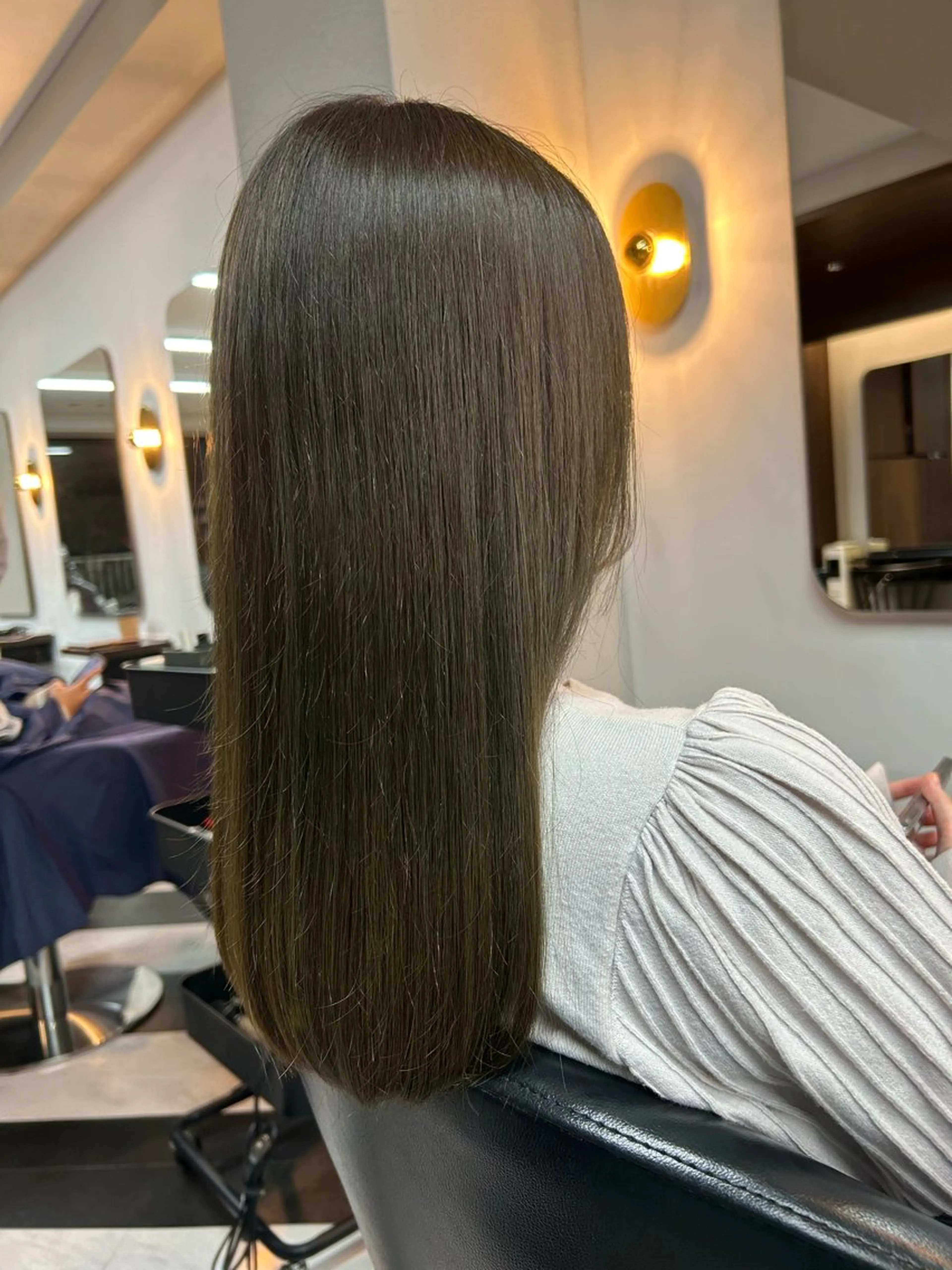 ロング カラー 髪質改善 縮毛矯正 トリートメント 酸熱トリートメント 圧倒的髪質改善 ✂︎飯島悠介のヘアスタイル