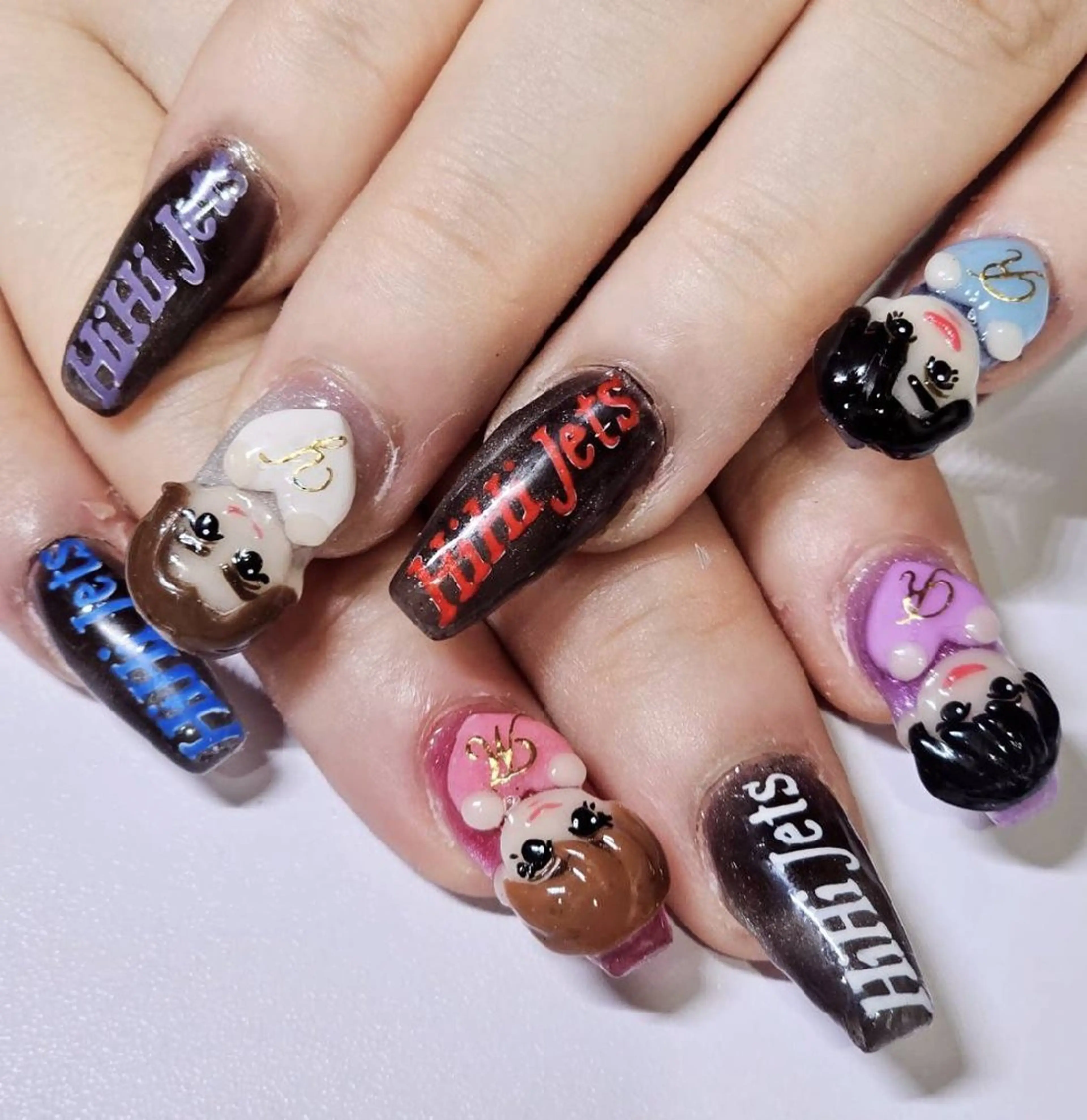 ネイル アートネイル ラメ(グリッター) マグネットネイル ハンドネイル よしだ ひろきのネイルデザイン