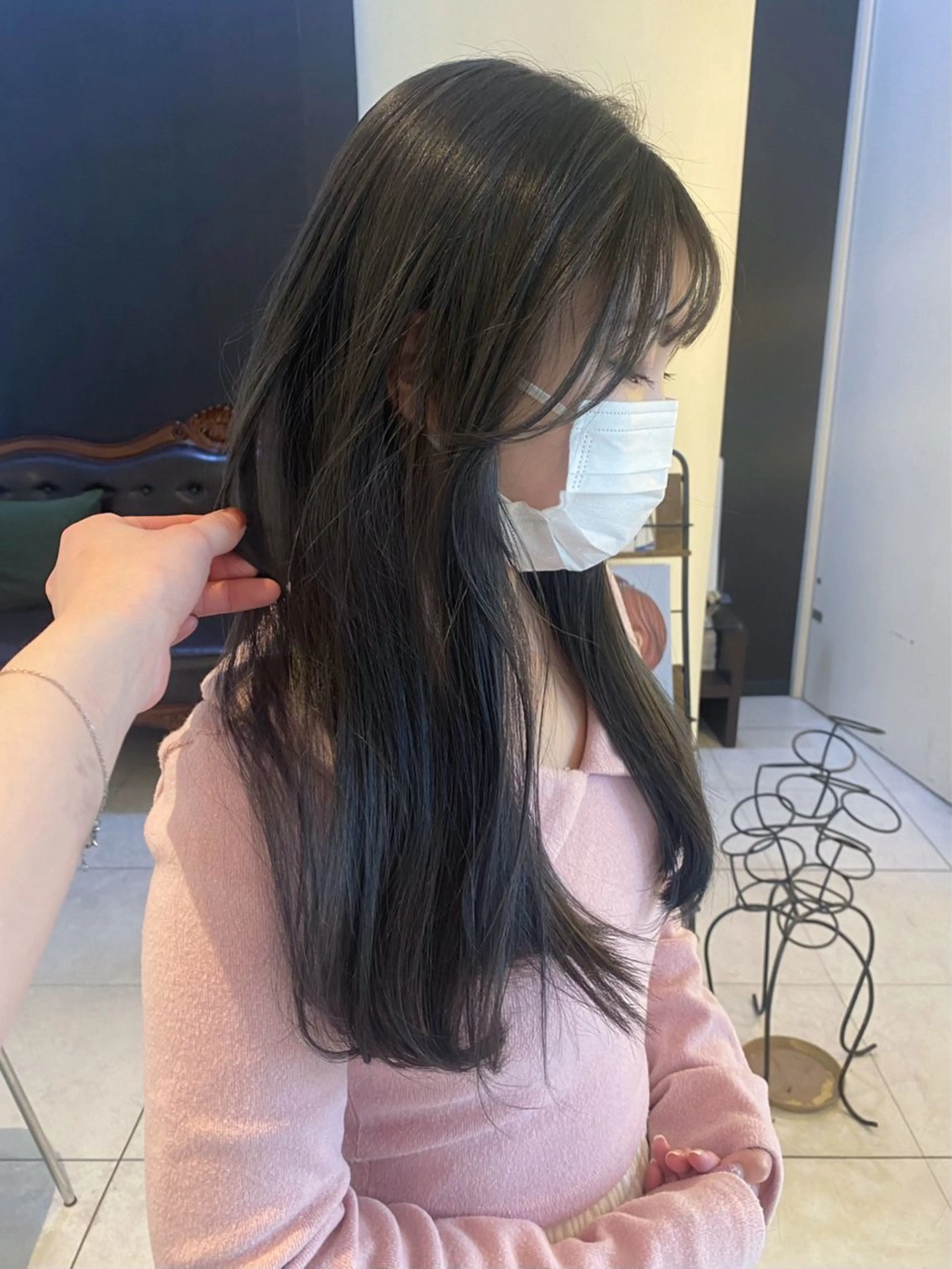 ロング カラー ブリーチ 透明感カラー カット ヘアカラー トリートメント mai / linoah˚✧のヘアスタイル