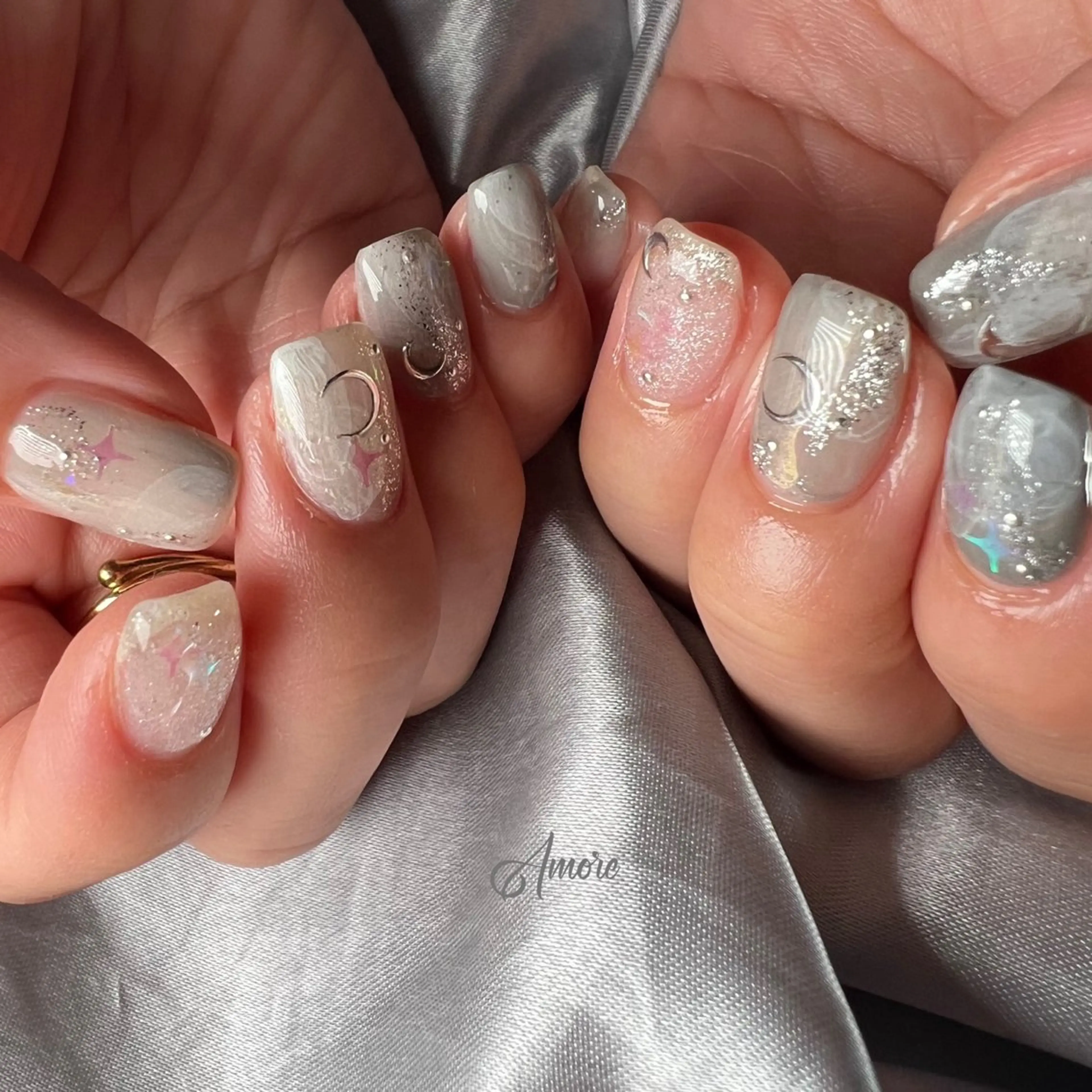 ネイル ジェルネイル 韓国ネイル パラジェル You kyehwaのネイルデザイン