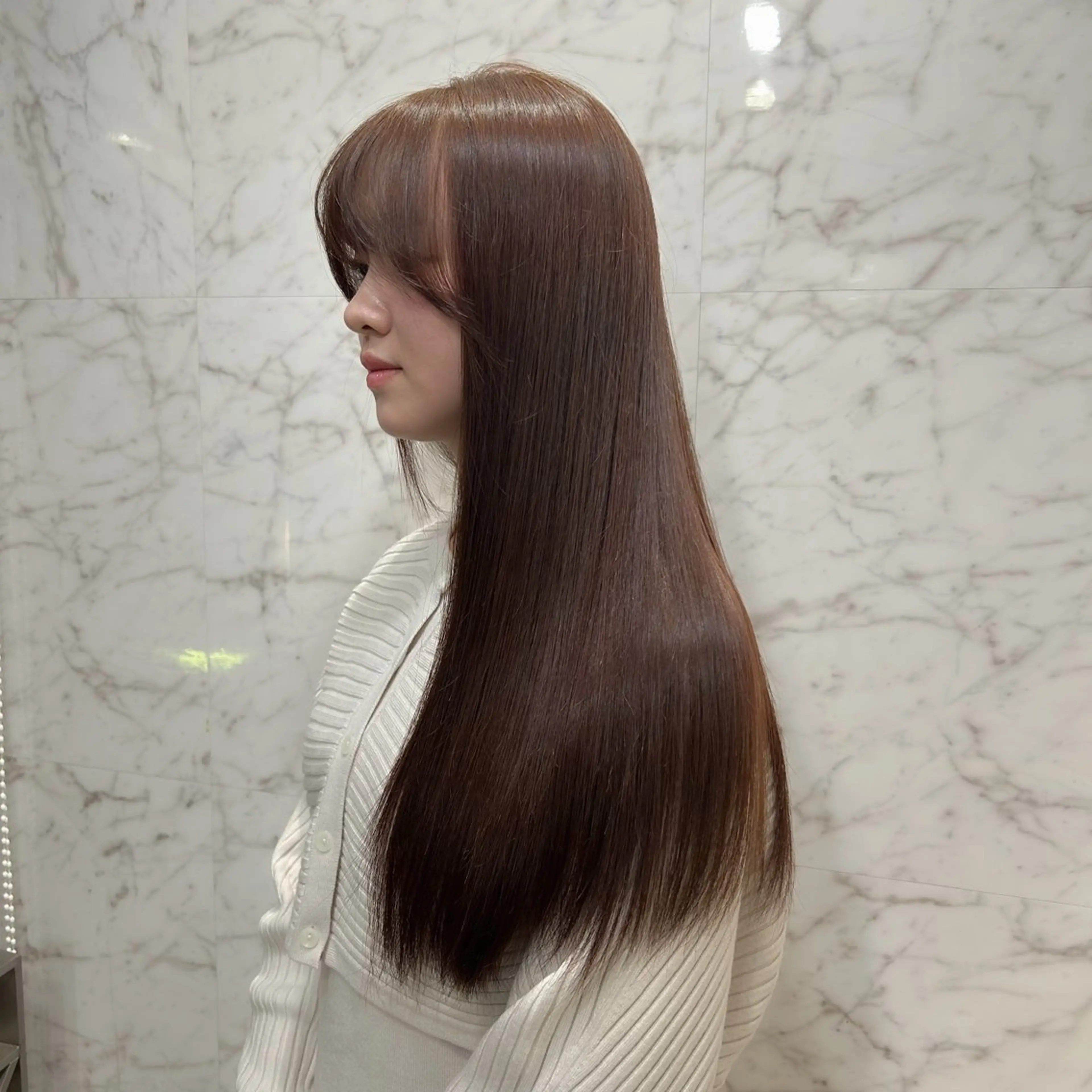 ロング カラー ブラウンカラー 髪質改善 トリートメント Memories所属・🧣艶カラー・ヘア セット Chie🧸のヘアスタイル