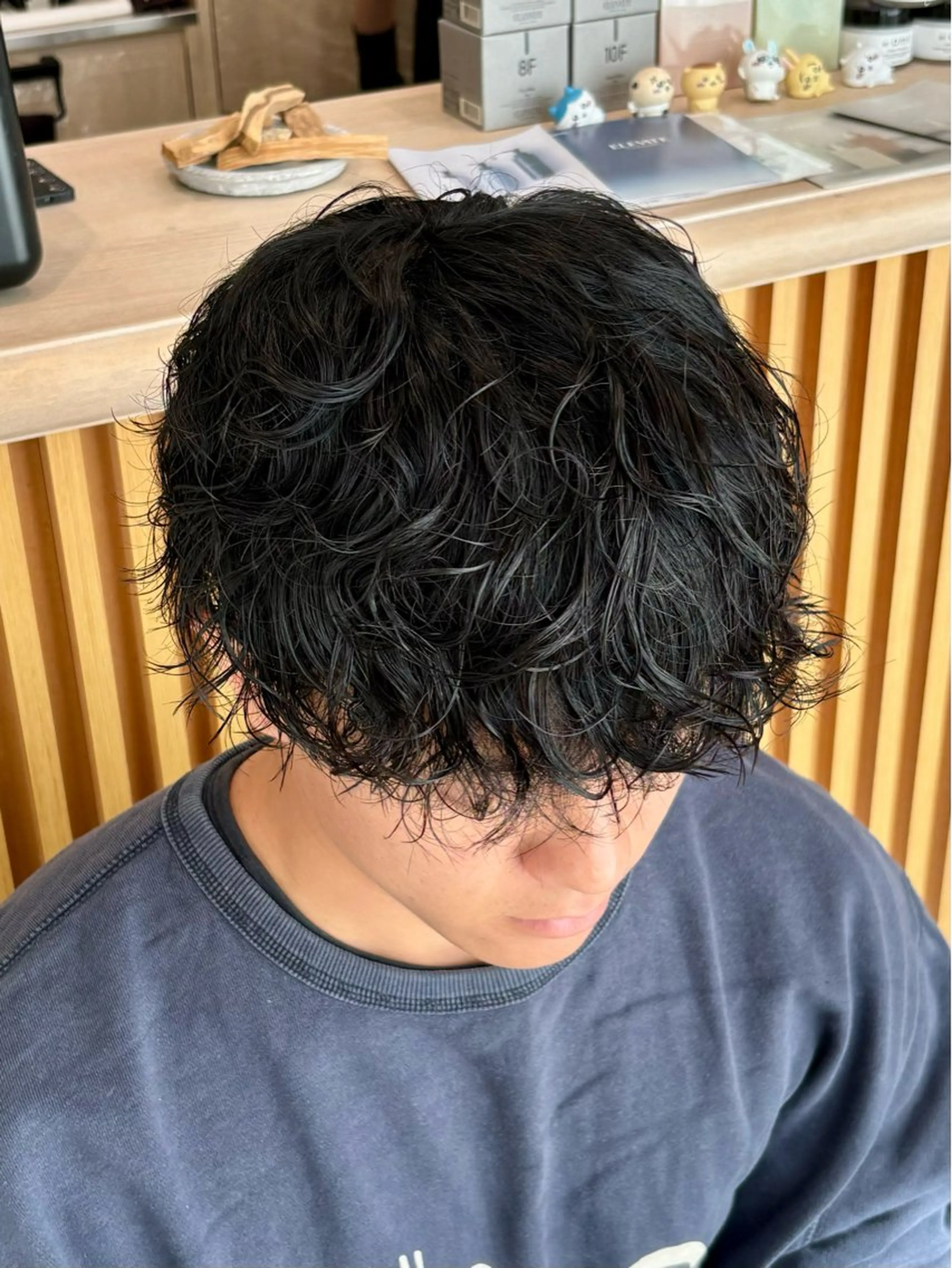 パーマ メンズ メンズパーマ、スパ イキー、上野星也のヘアスタイル