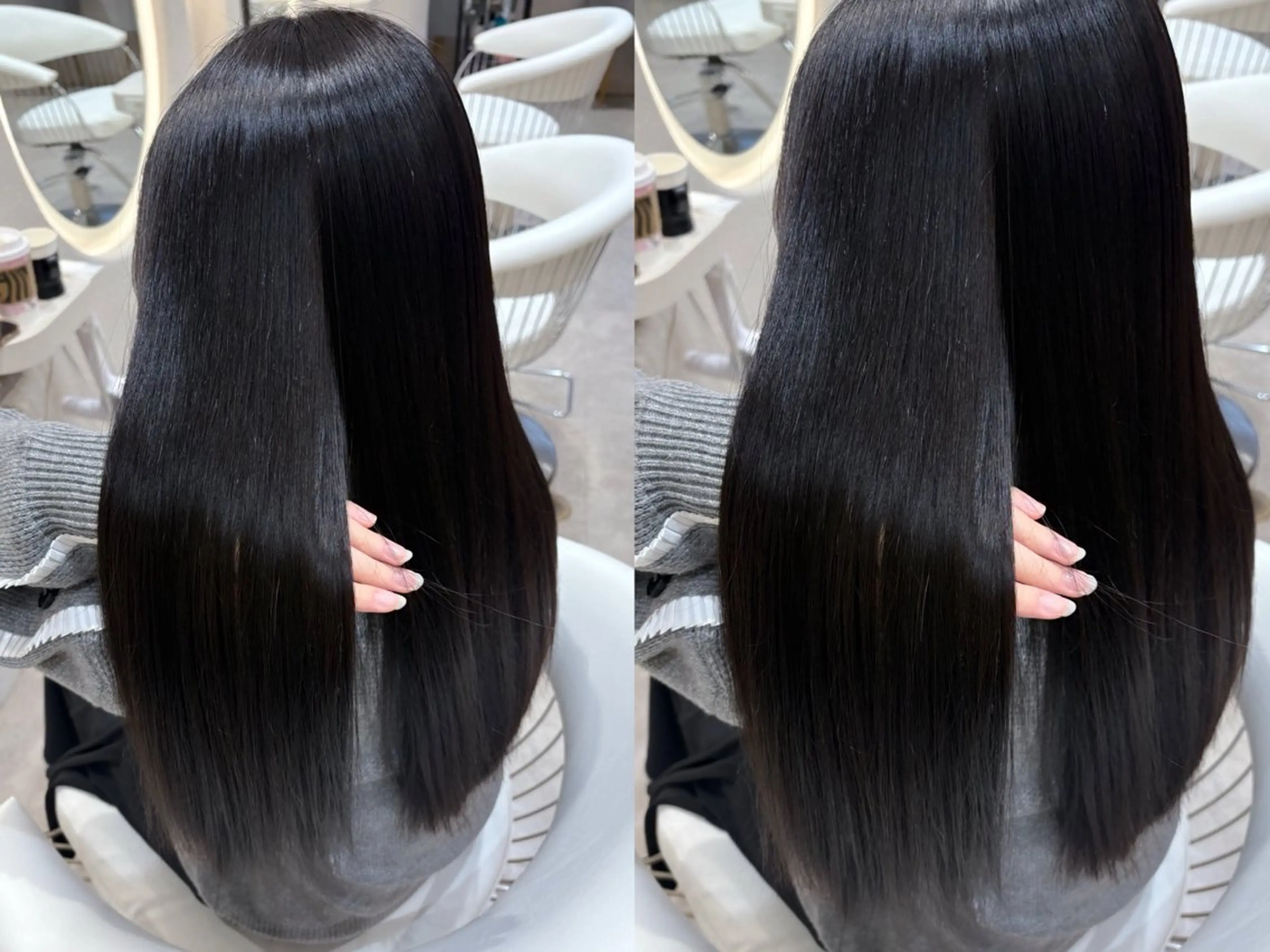 ロング ヘアカラー トリートメント 上品♡韓国レイヤー 🤍のの🤍のヘアスタイル