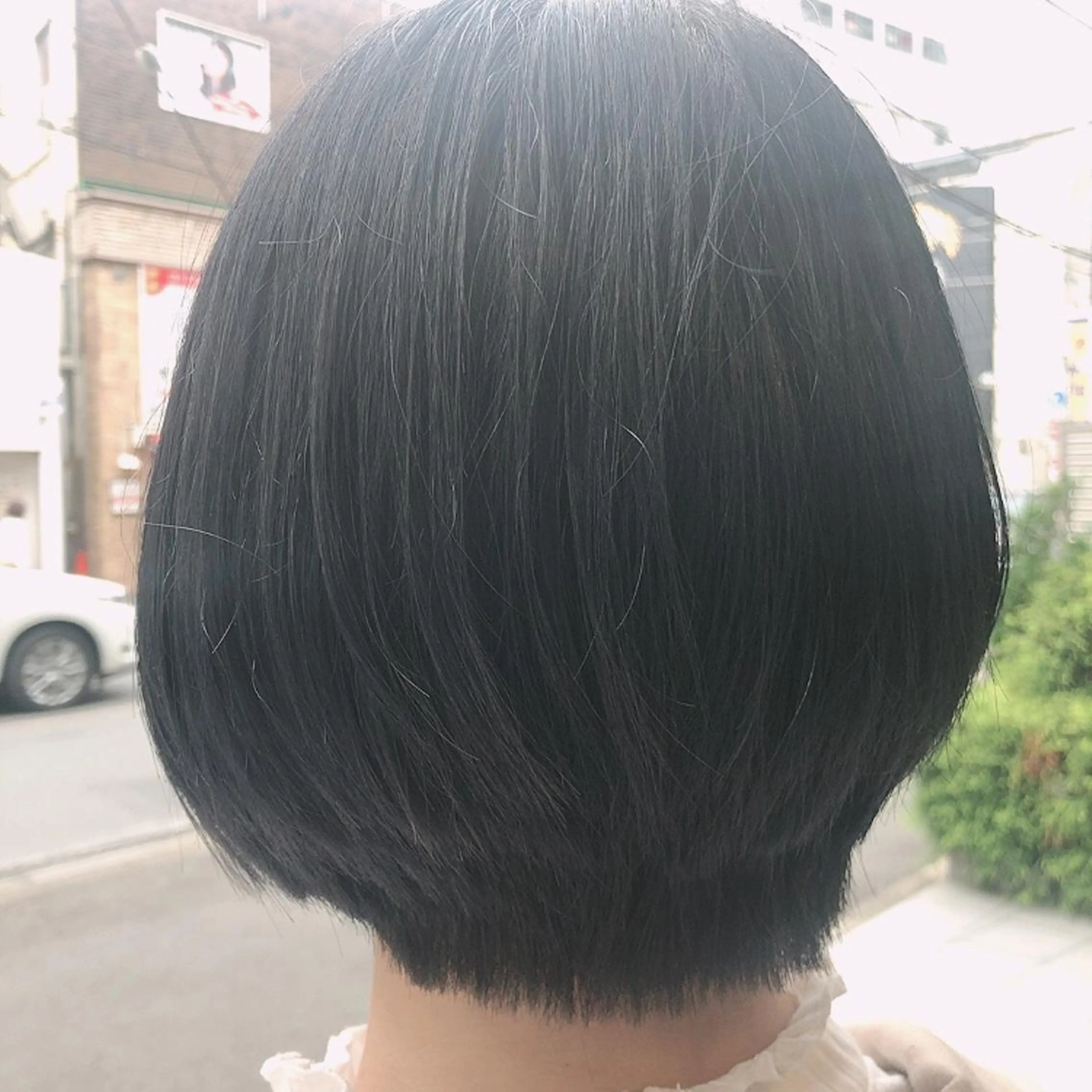 ショート カラー 黒髪 ブルーカラー ブルーブラック ショートヘア 💚 nao💚のヘアスタイル