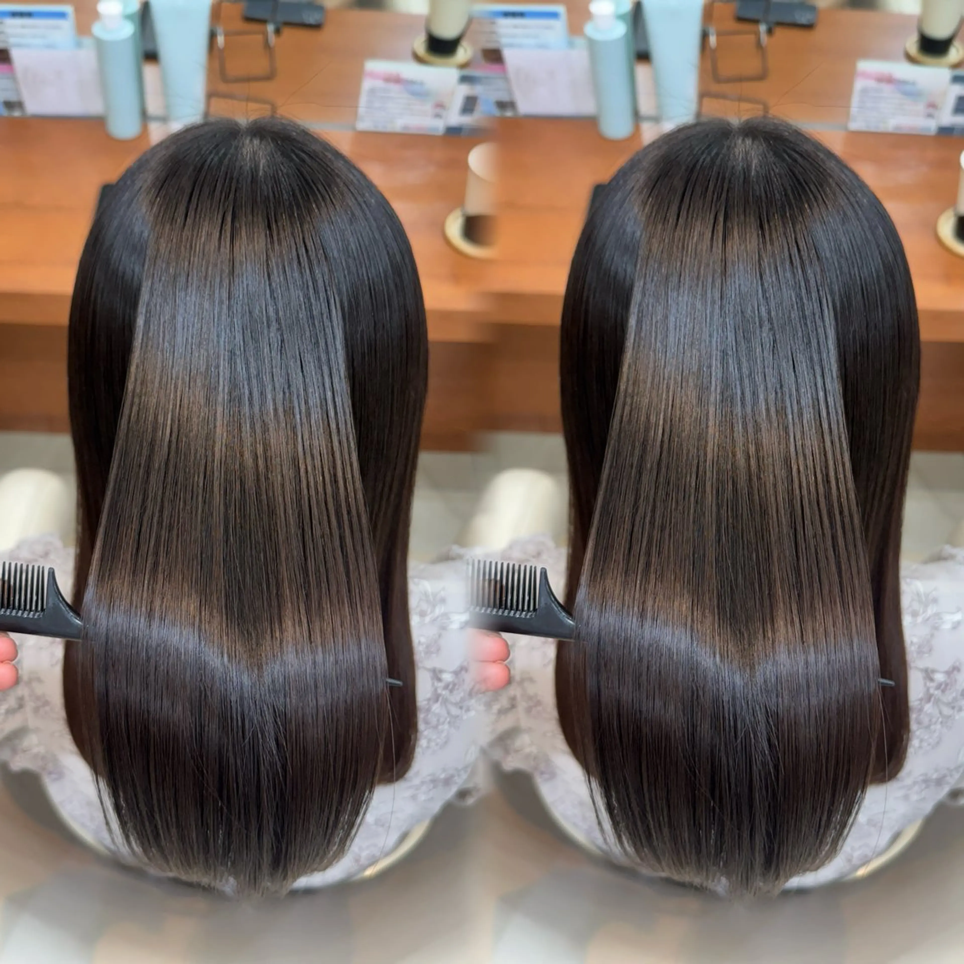 ロング 縮毛矯正 トリートメント Ash/ tomona𝜗𝜚のヘアスタイル