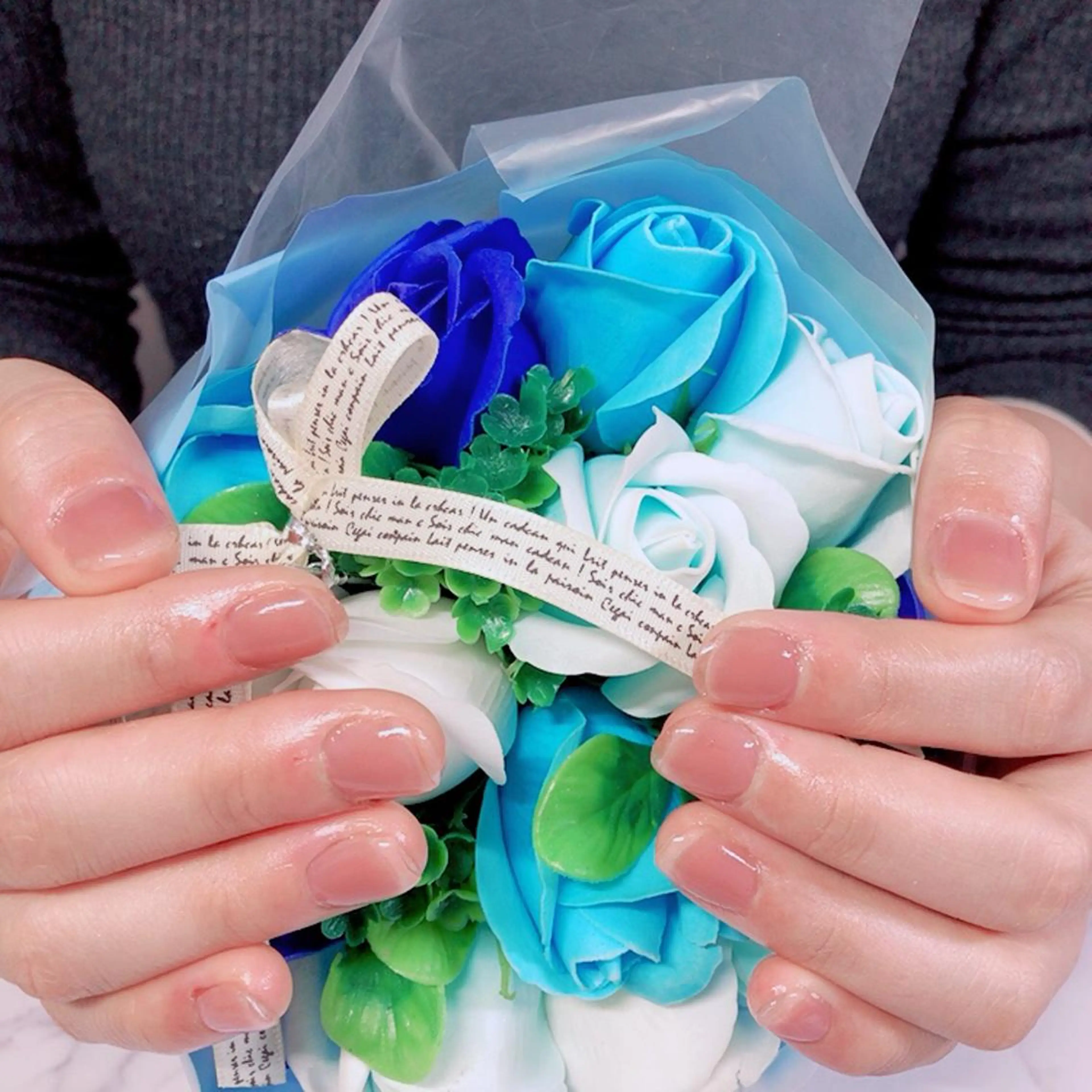 ネイル クリアネイル スカルプネイル 奥園 良恵のネイルデザイン