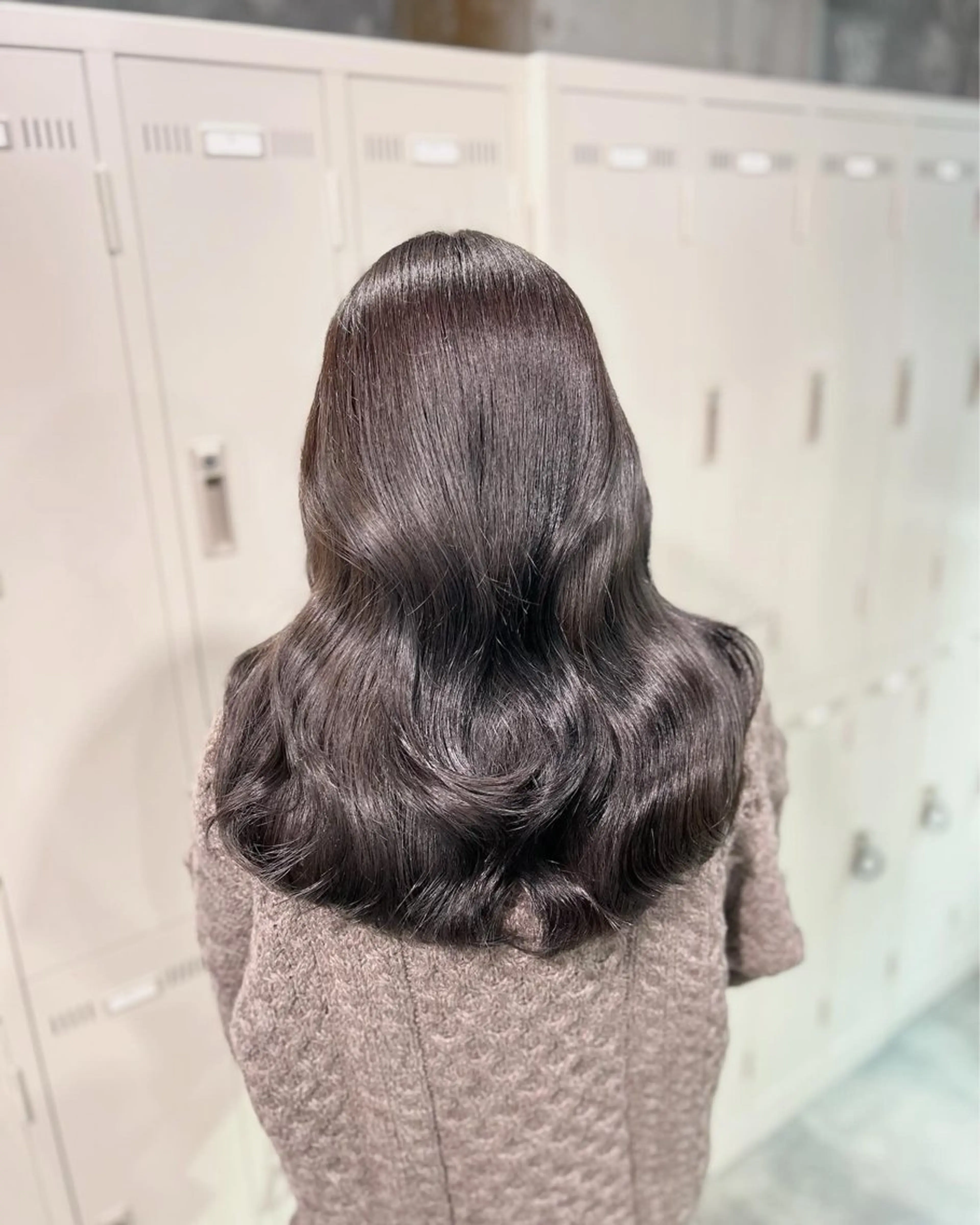 ロング カラー カット ヘアカラー ヘアセット I'S.横浜所属・赤み消しカラー 🍀JUNKIのヘアスタイル