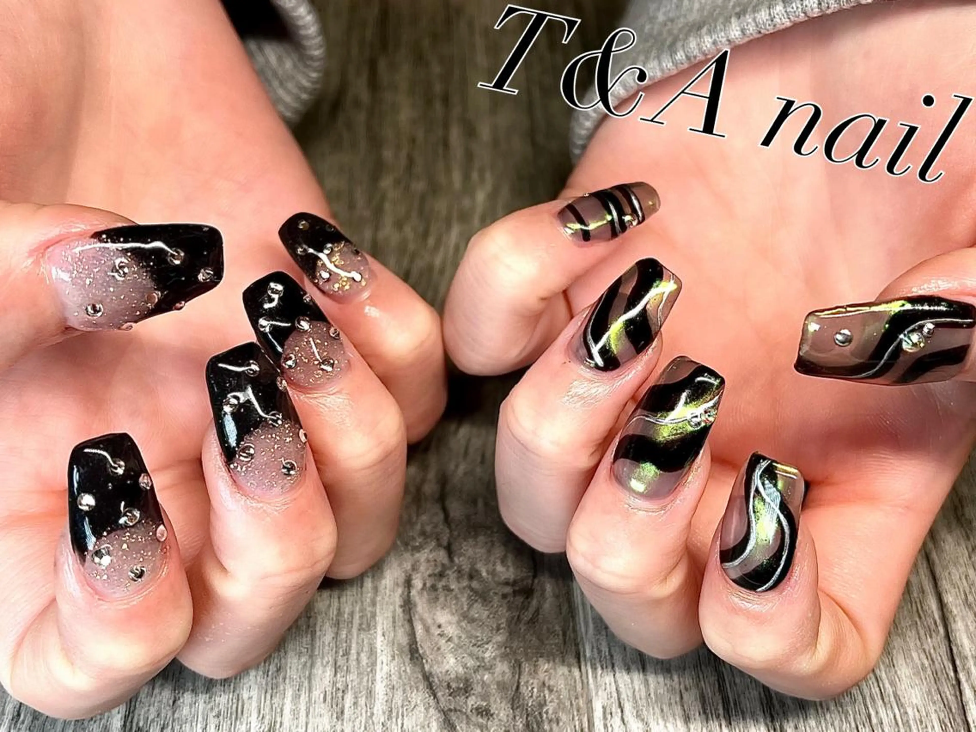 ミディアム ネイル 長さ出し フレンチネイル ジェルネイル ニュアンスネイル スカルプネイル ハンドネイル T&A nailのネイルデザイン