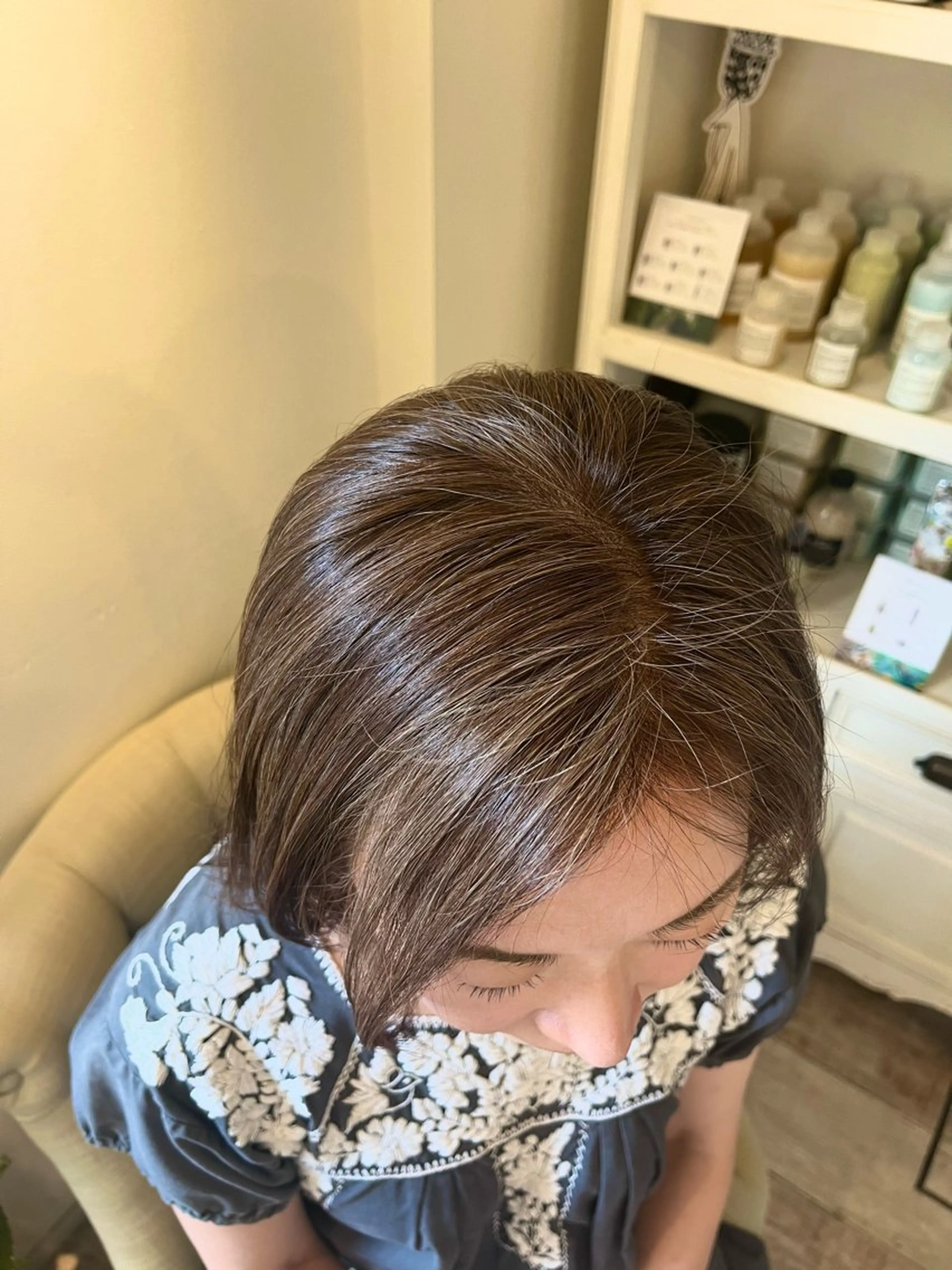 白髪ぼかしハイライト+フルカラーの写真