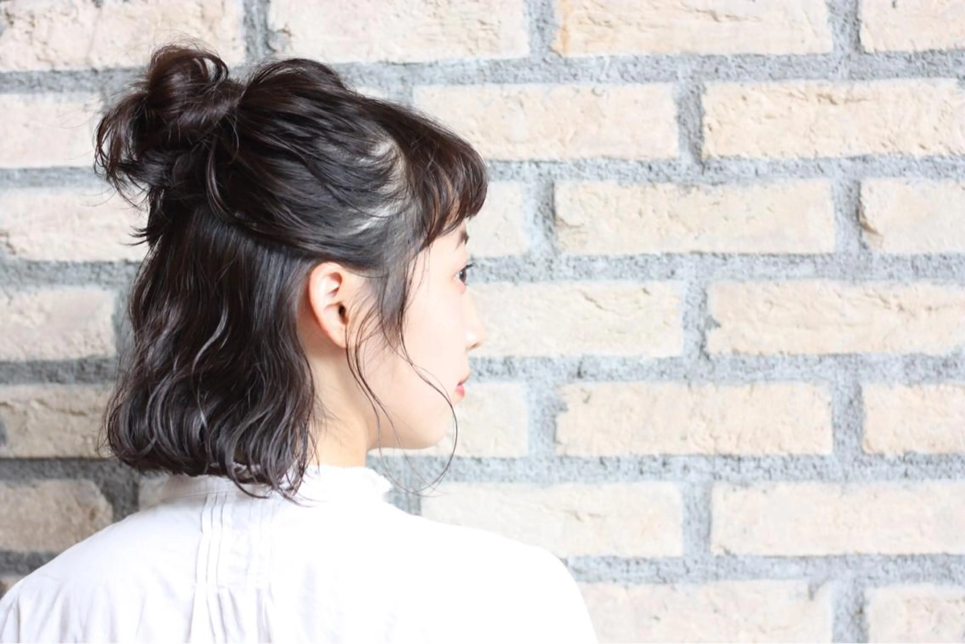 ミディアム ヘアアレンジ ハーフアップ ヘアセット SALON DE KIKUCHI 本店所属・菊池 栄里奈のヘアスタイル