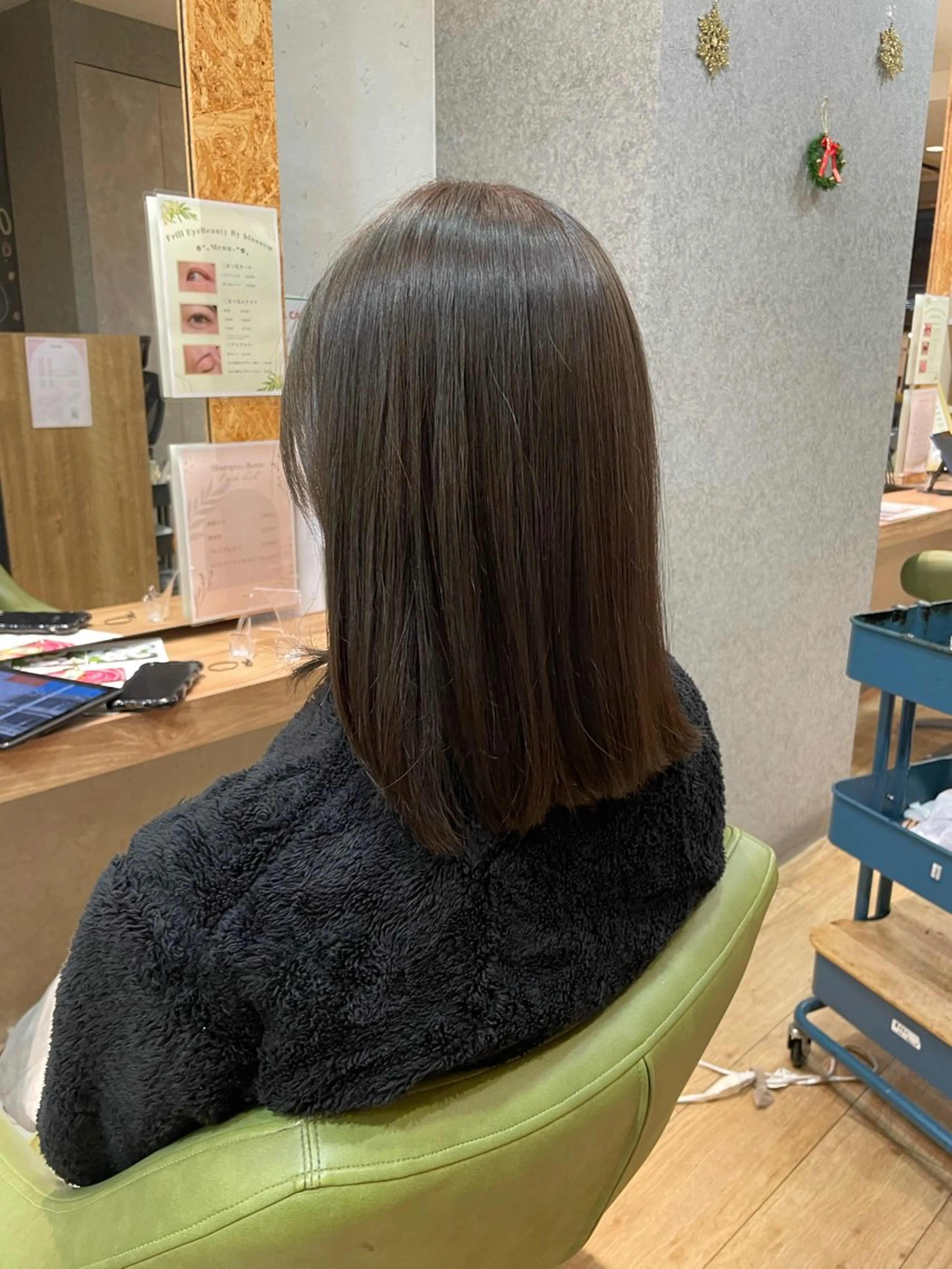 ミディアム カラー アッシュ 透明感カラー オリーブアッシュ オレンジ ヘアカラー トリートメント 髪質改善/Bloss om🌷高橋沙衣のヘアスタイル