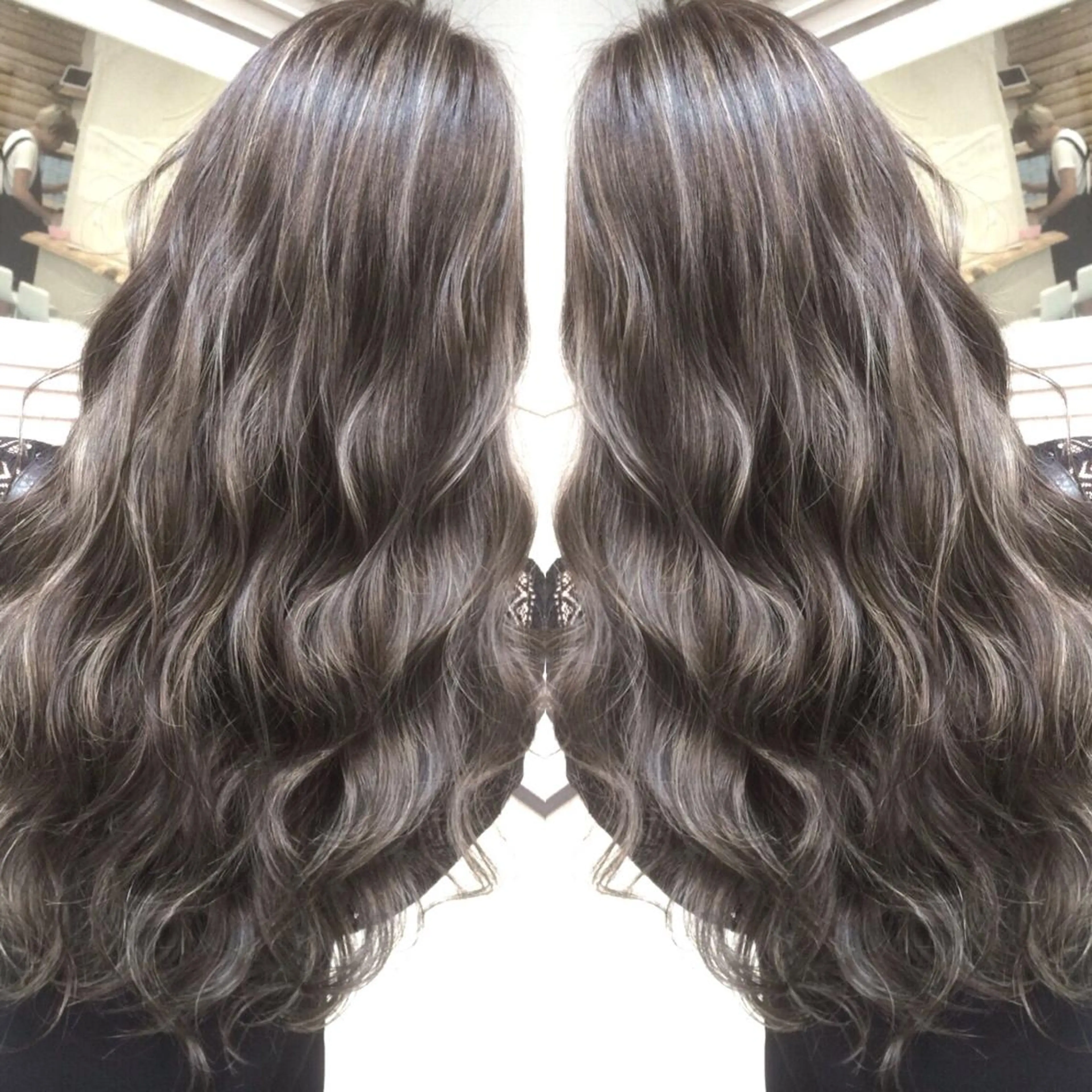 ロング カラー 井上 一平のヘアスタイル