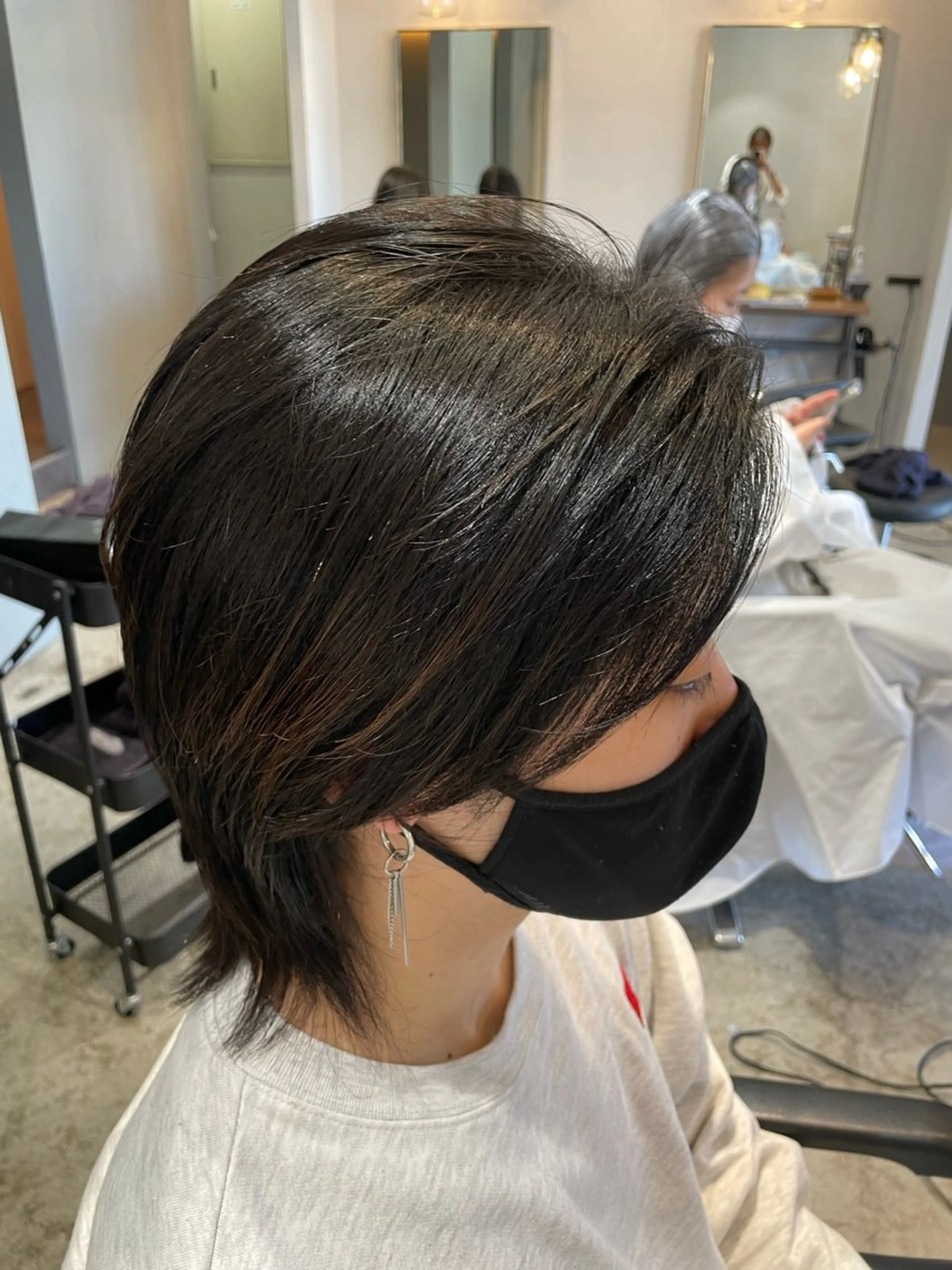 メンズ メンズ韓国風 メンズウルフカット ウルフカット カット un【アン】所属・【un】 MANAのヘアスタイル