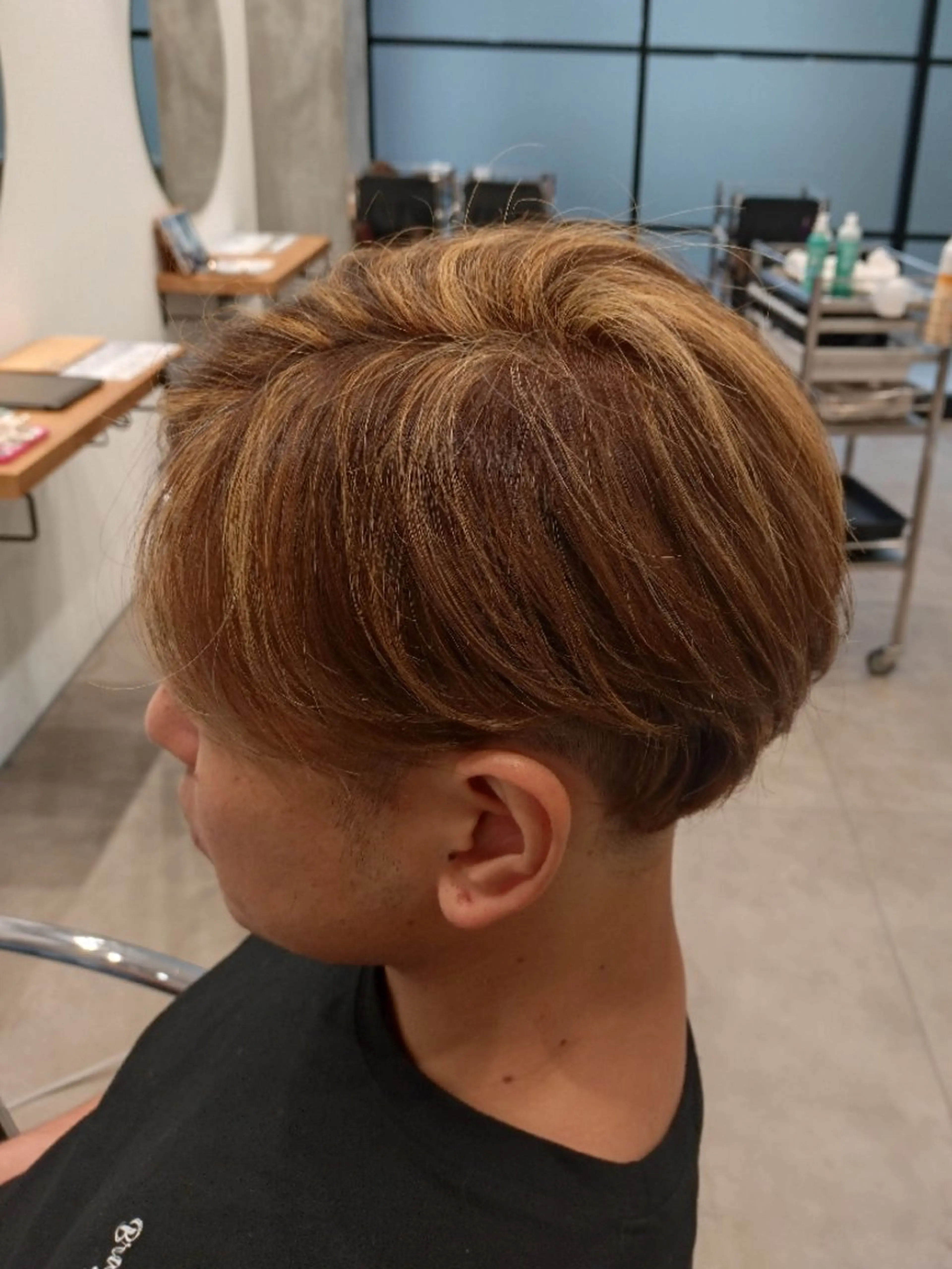 メンズ カラー メンズハイライト マッシュ ツーブロック ハイライトカラー ヘアカラー ブランシェ小幡駅前店 永薗　光司のヘアスタイル