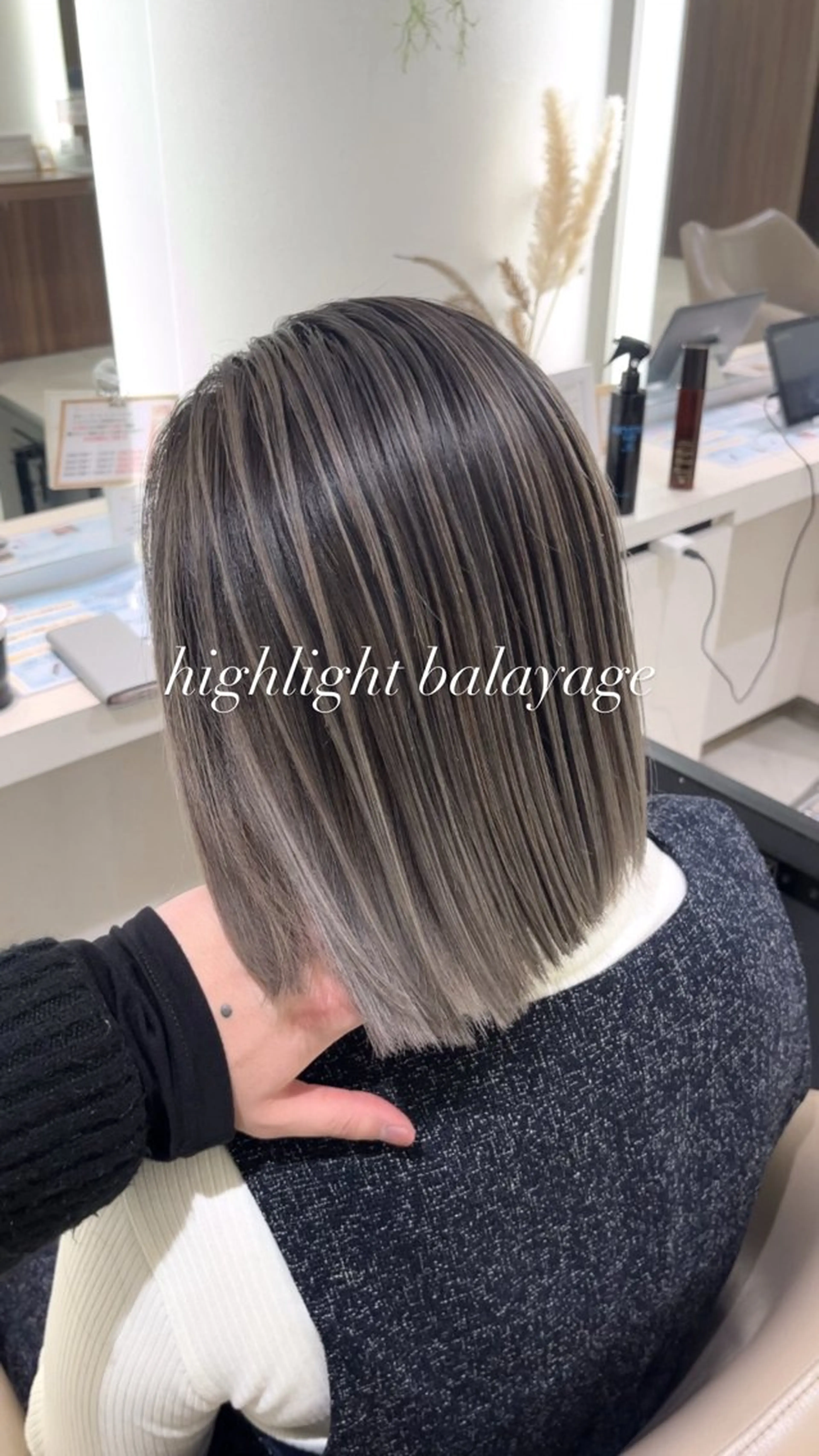 ミディアム カラー バレイヤージュ ベージュカラー 透明感カラー グレージュ ハイライトカラー ヘアカラー トリートメント 大宮/バレイヤージュ /澤田隆誠のヘアスタイル