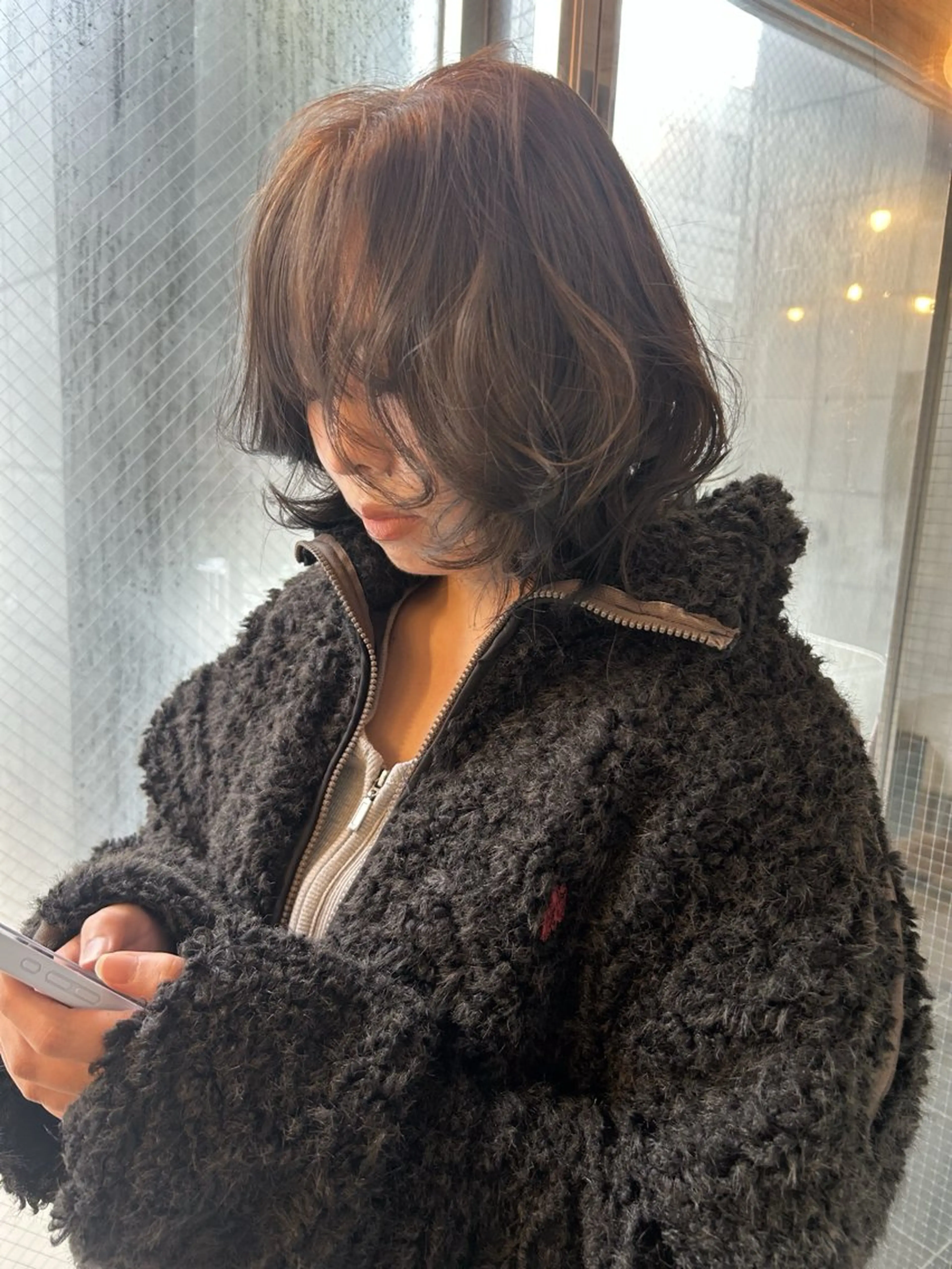 ミディアム カラー ヘアカラー トリートメント momona / English 🆗のヘアスタイル