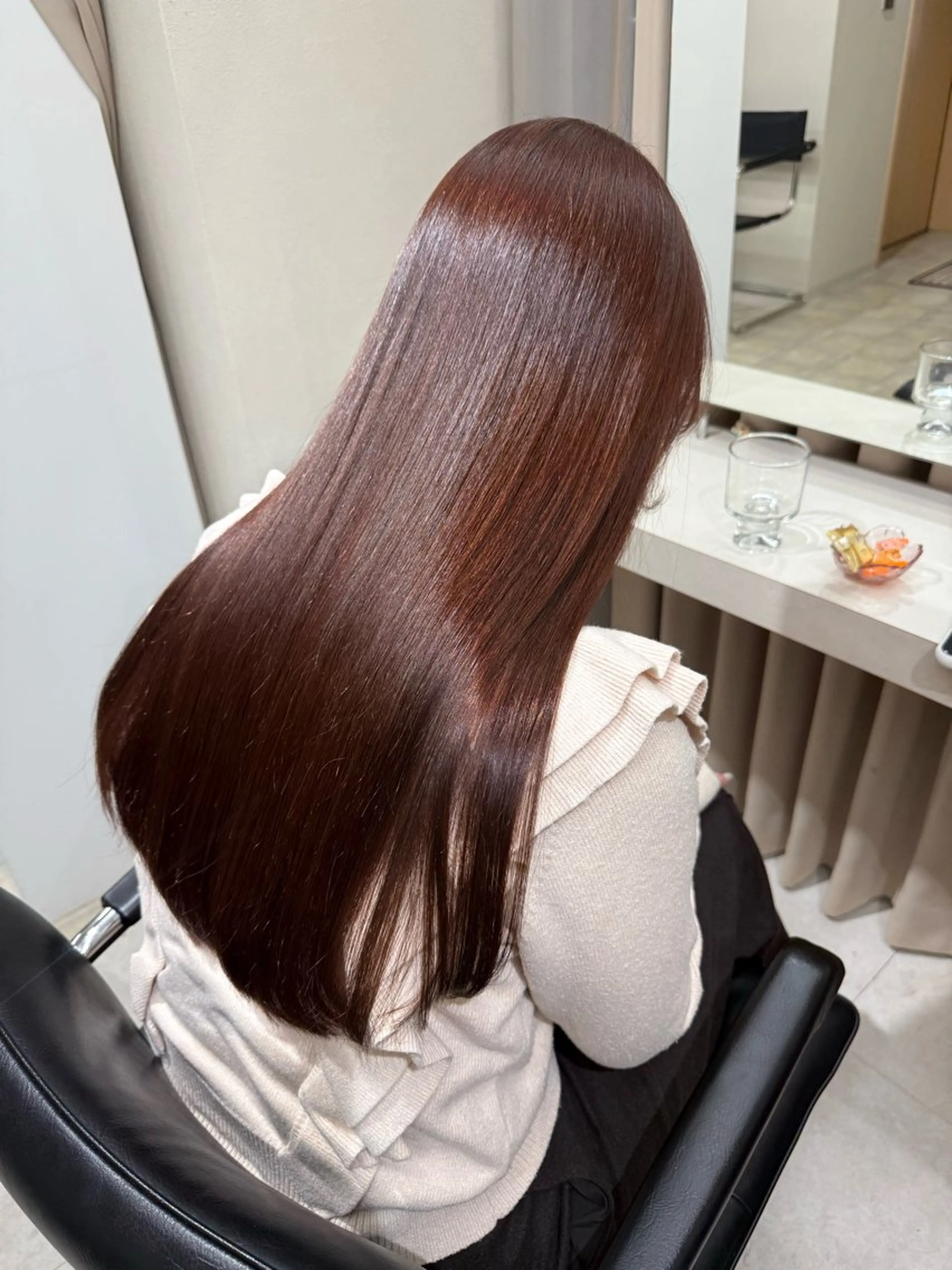 ロング カラー カット ヘアカラー トリートメント haru 髪質改善サロンのヘアスタイル