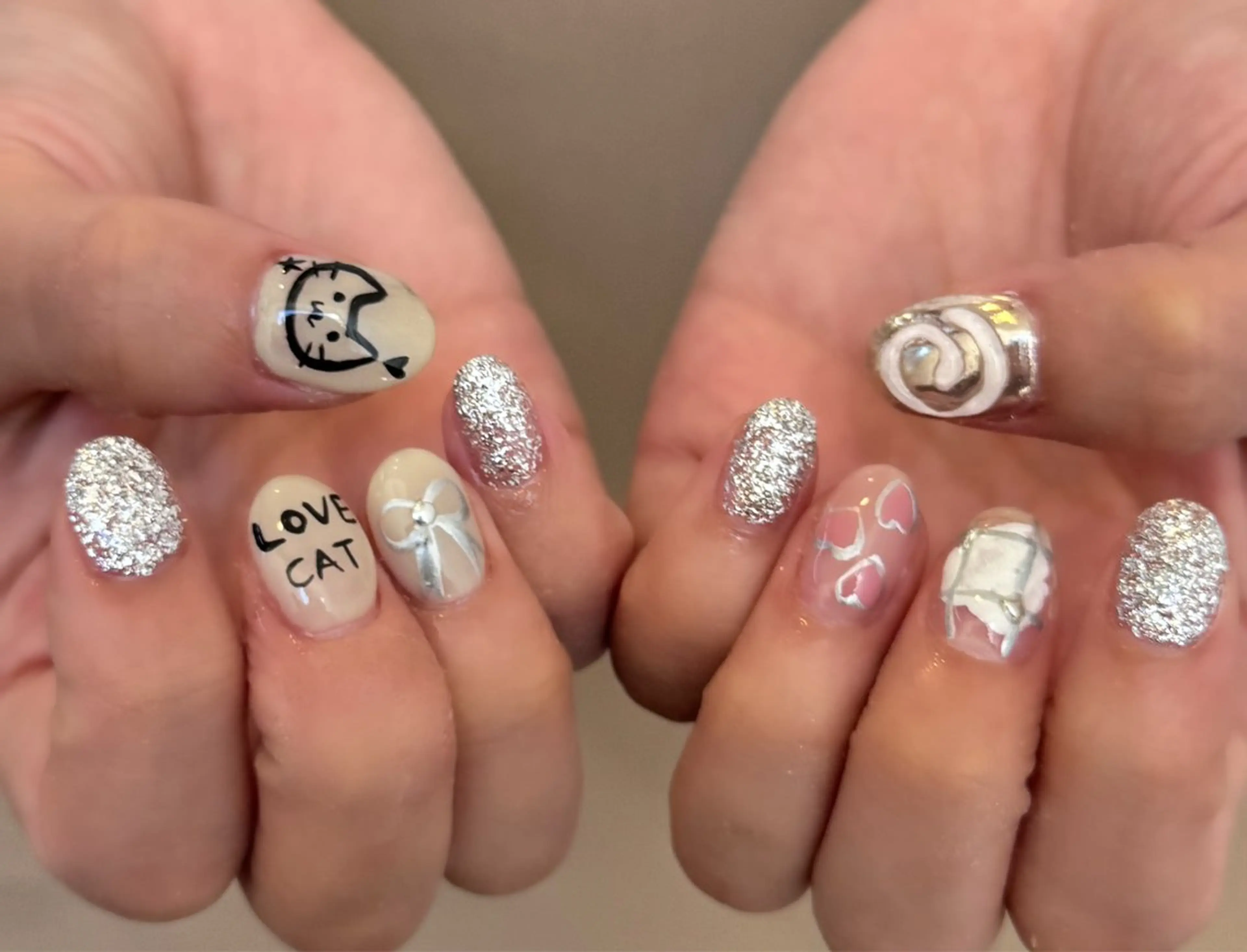 ネイル フレンチネイル 韓国ネイル マグネットネイル メンズネイル ニュアンスネイル ハンドネイル GRANDE大須 Cecil💜のネイルデザイン