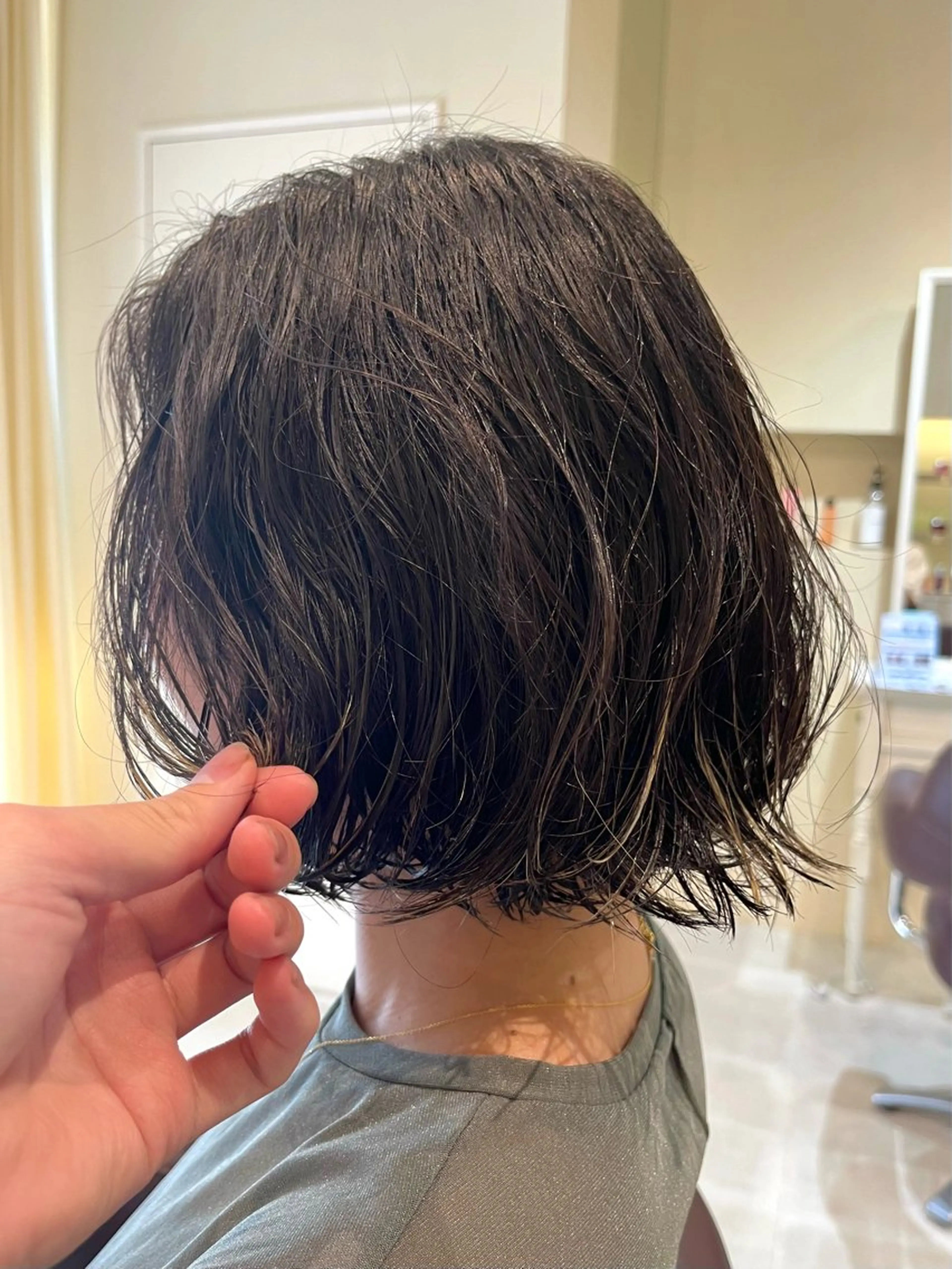 ミディアム パーマ ミディアムパーマ ボブ mulum所属・ボブパーマ/ ウルフパーマ原科🪴のヘアスタイル