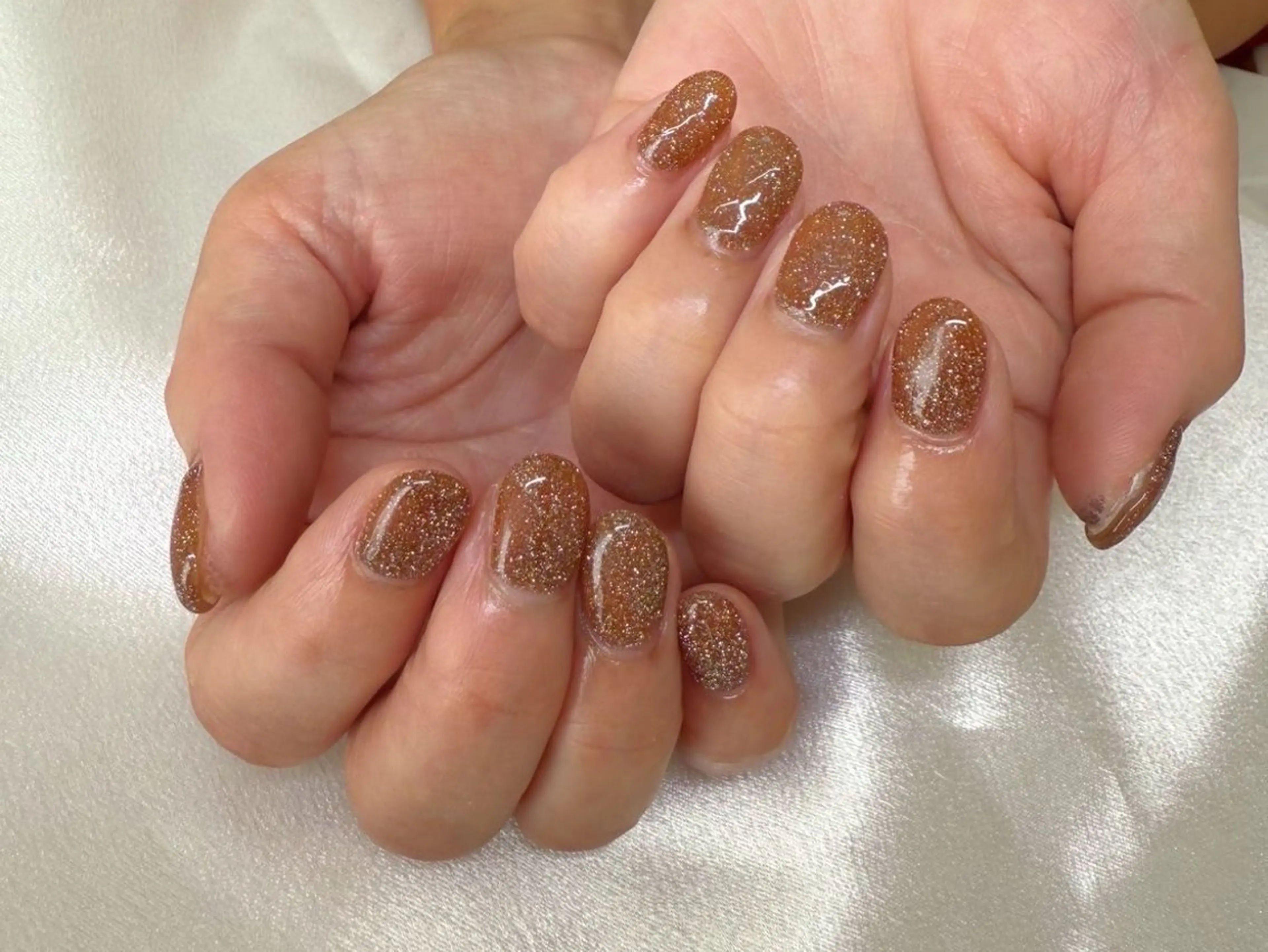 ネイル ブラウン フラッシュネイル ilona nail&ear jewelry所属・Maya🌼 ilonaのネイルデザイン