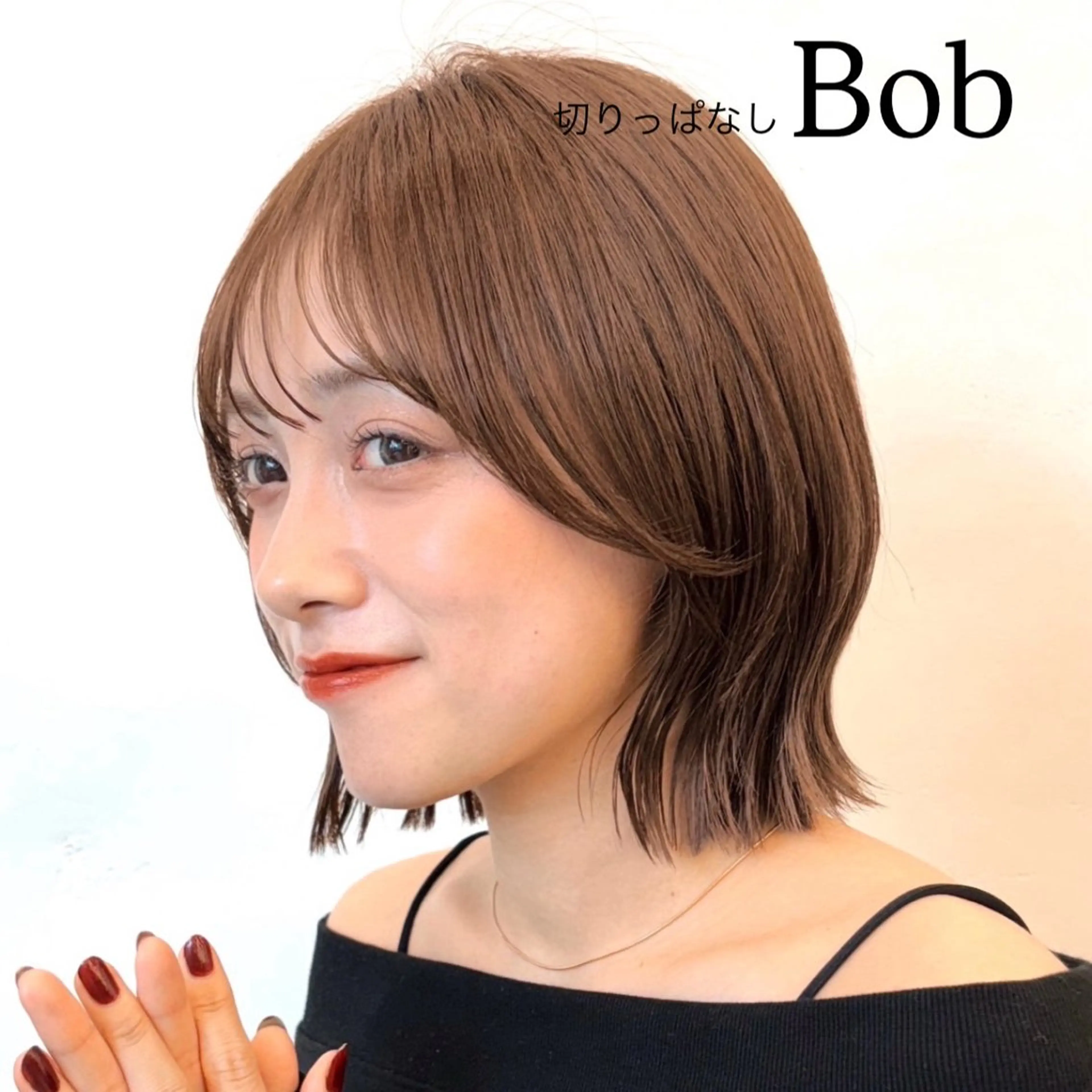 ミディアム カラー ヘアアレンジ 切りっぱなしボブ ベージュカラー 透明感カラー ボブ 🌱ボブ/レイヤー/ ベージュ/あやみ✨のヘアスタイル