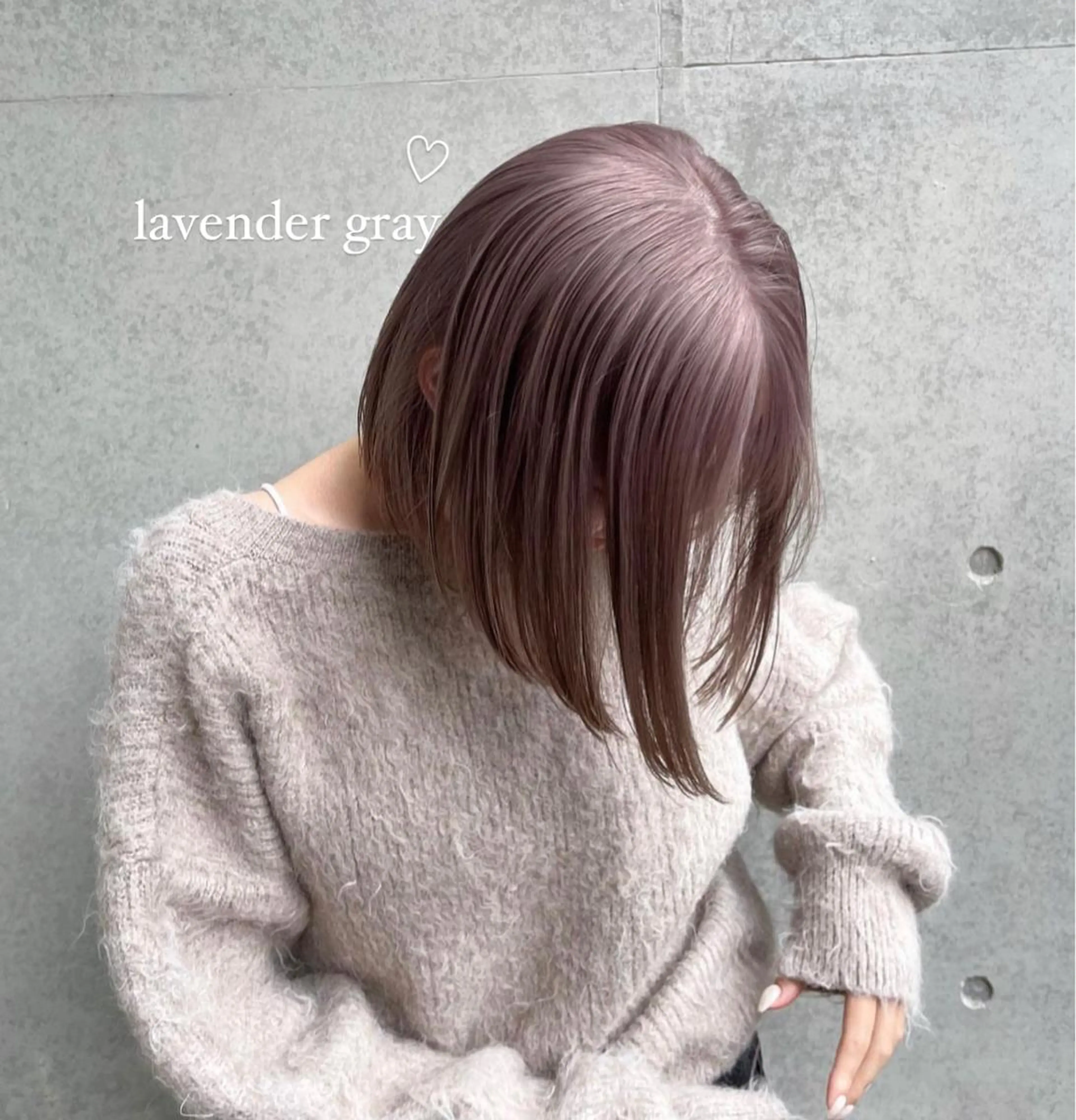 ミディアム カラー グレージュ ラベンダーカラー ラベンダーグレージュ ラベンダーグレー ナツミ/透明感カラー /酸性ストレートのヘアスタイル