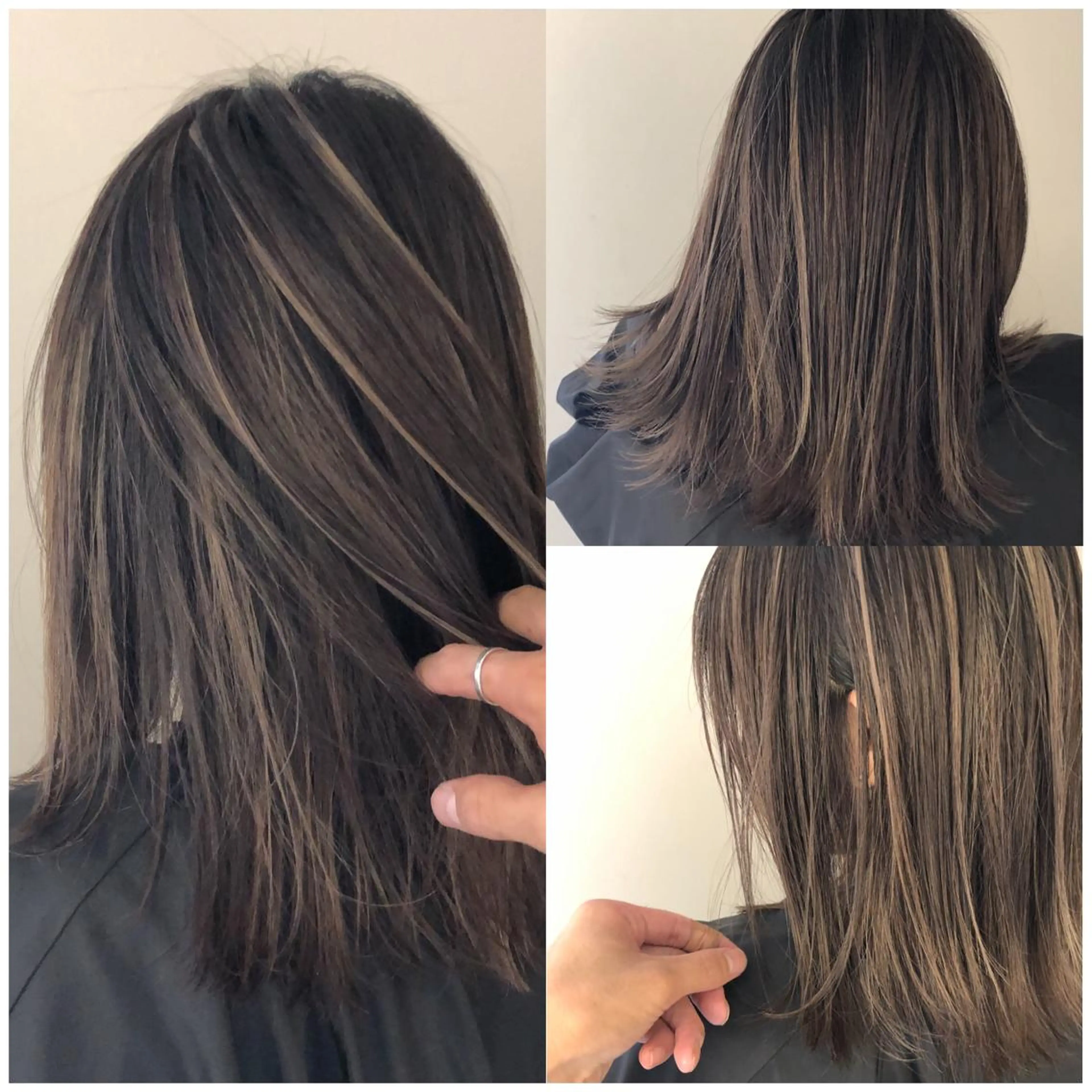 ミディアム カラー ハイライトカラー ハイライト ブリーチカラー🌈 石垣翔太のヘアスタイル