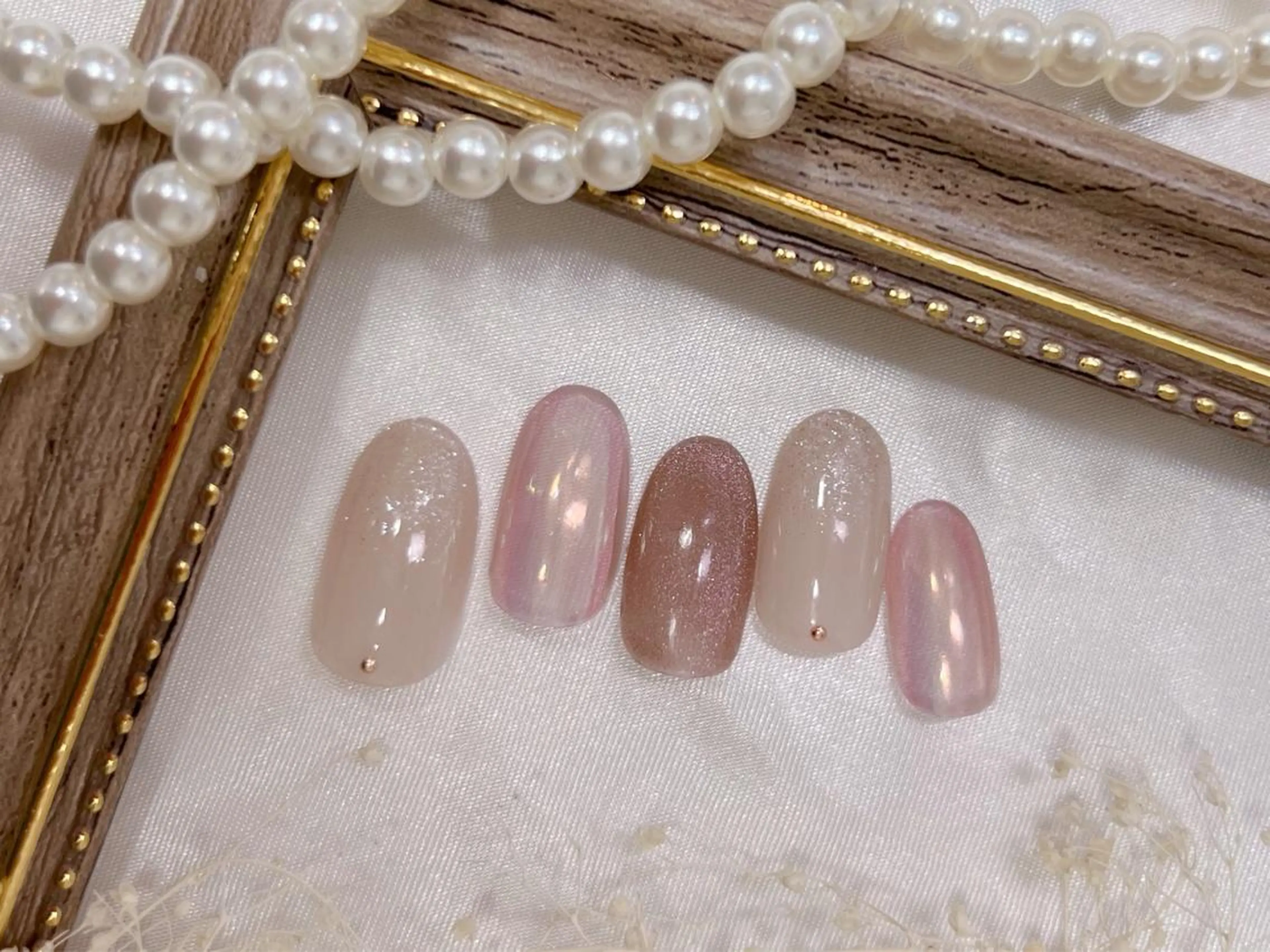 ネイル ハンドネイル ネイルPetit Ribbonのネイルデザイン