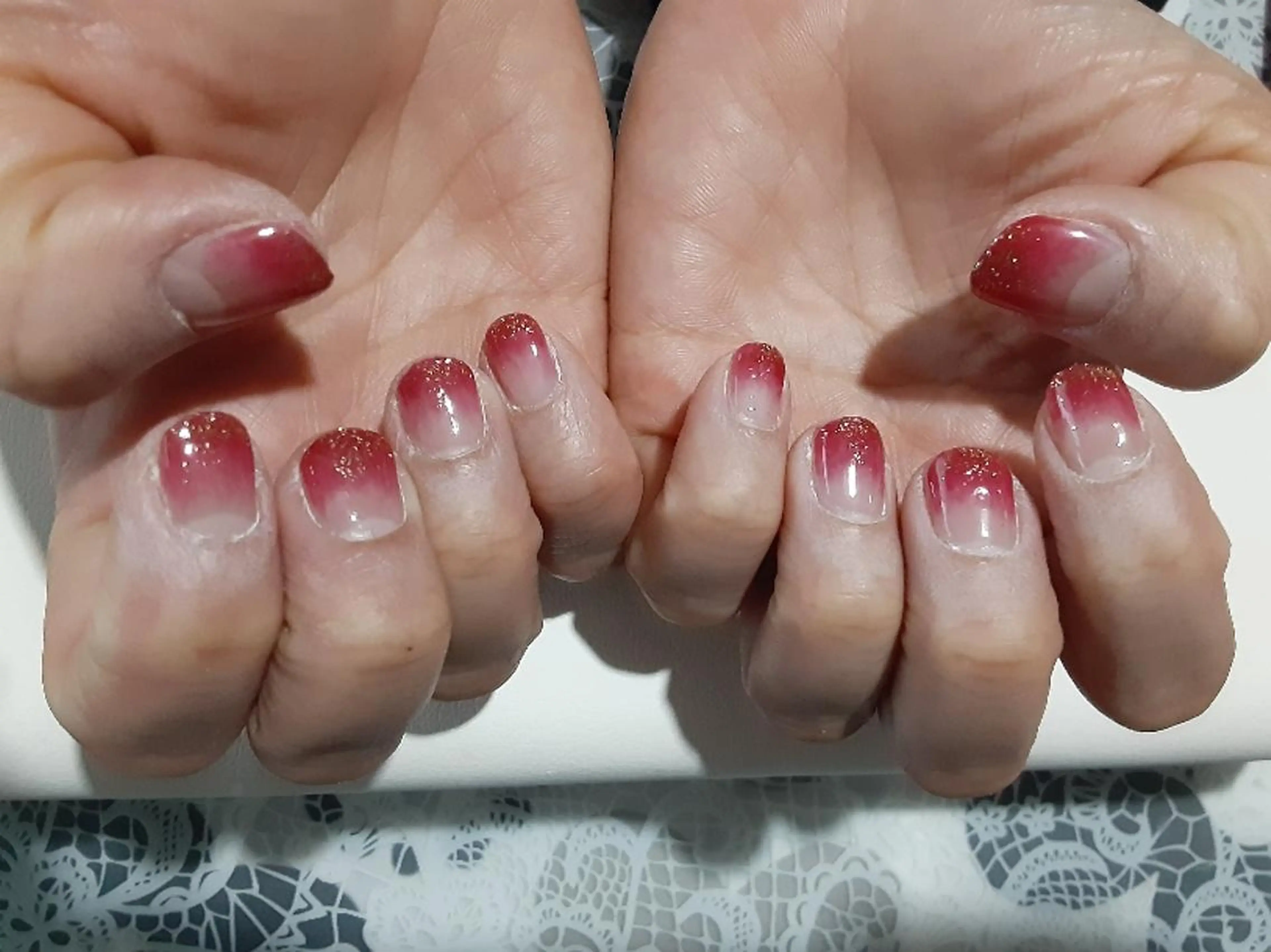 ネイル グラデーション ラメ(グリッター) Nail  yのネイルデザイン