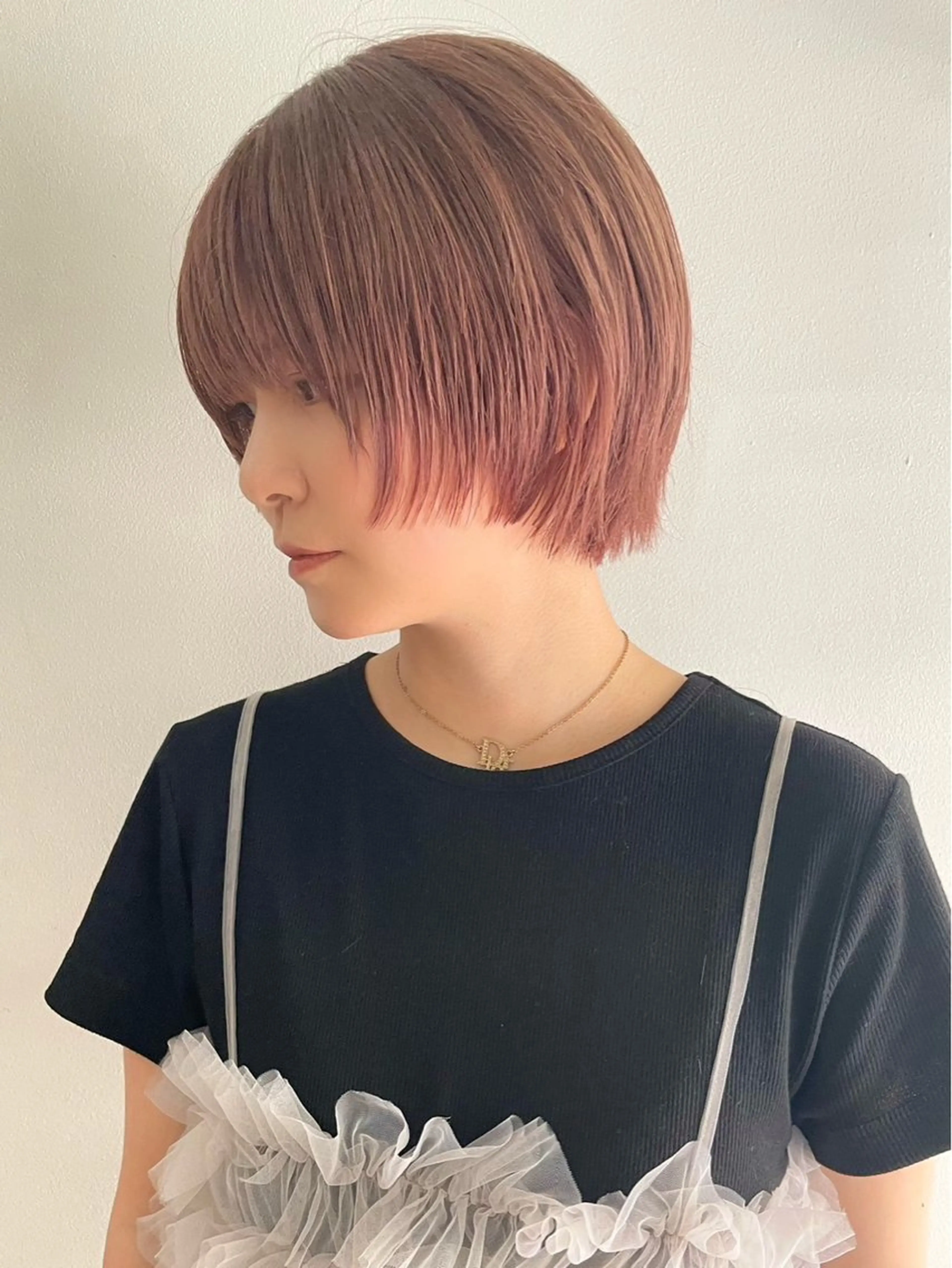 ショート cinq   PROJECT所属・ミルクティーベージュ /ボブ/あげは🎀のヘアスタイル