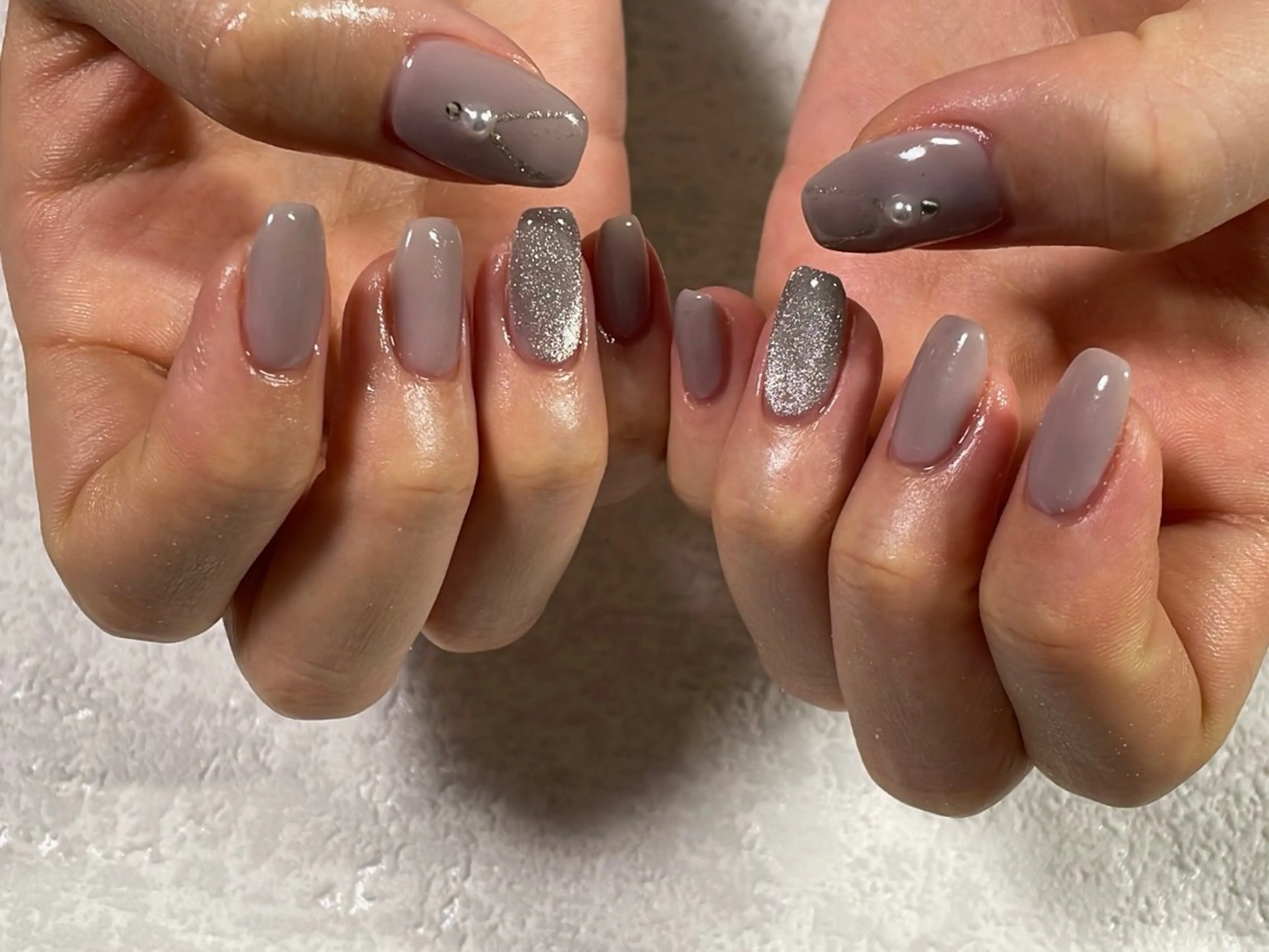 ネイル オーロラネイル フットネイル フレンチネイル ジェルネイル 韓国ネイル ハンドネイル kiki nail 二子玉川のネイルデザイン