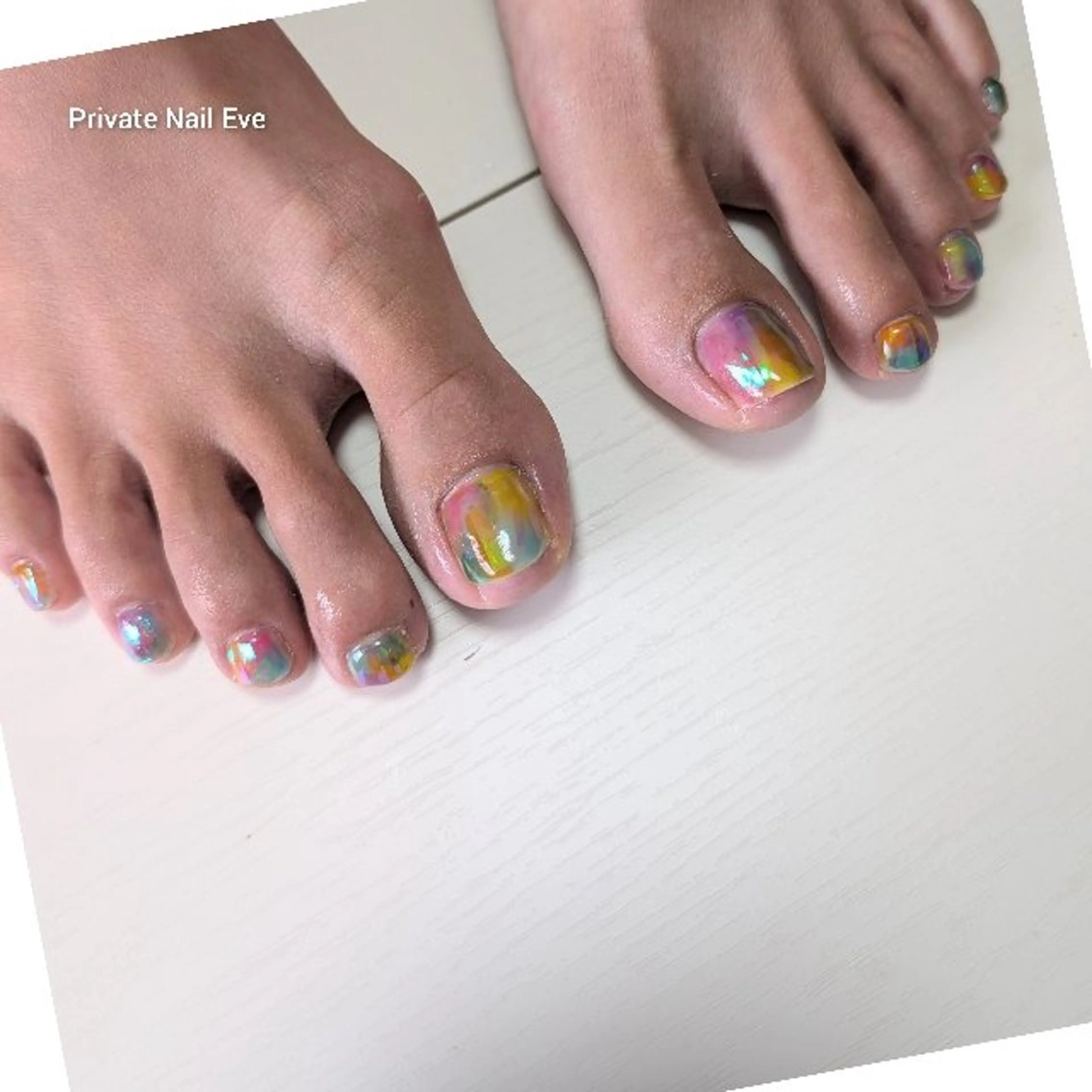 ネイル 氷ネイル・うるうるネイル 持ち込み フットネイル ネイル junkoのネイルデザイン