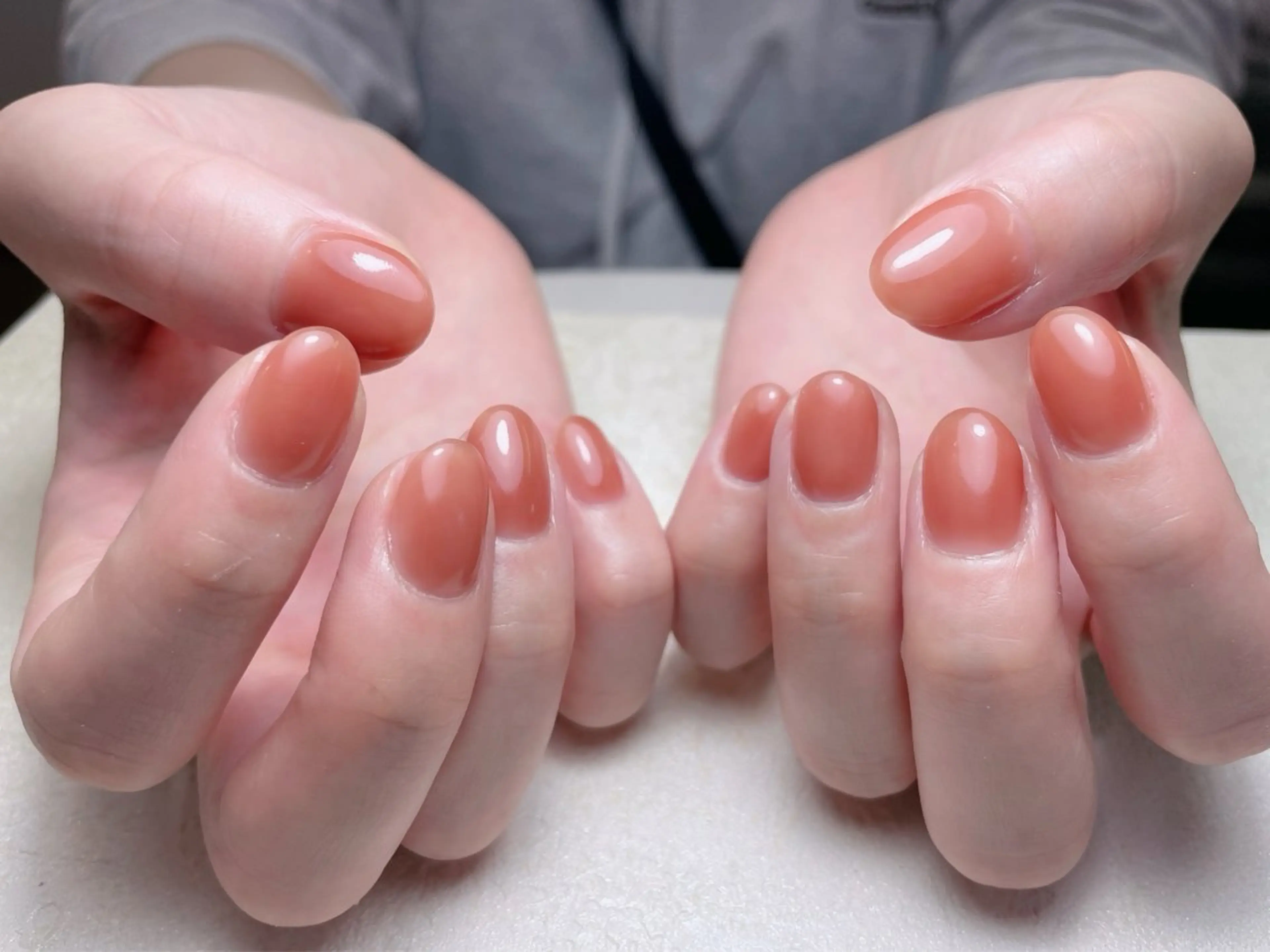 ネイル フレンチネイル ジェルネイル ガラスフレンチ 韓国ネイル ラメ(グリッター) ハンドネイル 中野駅から2分 MEO NAILのネイルデザイン