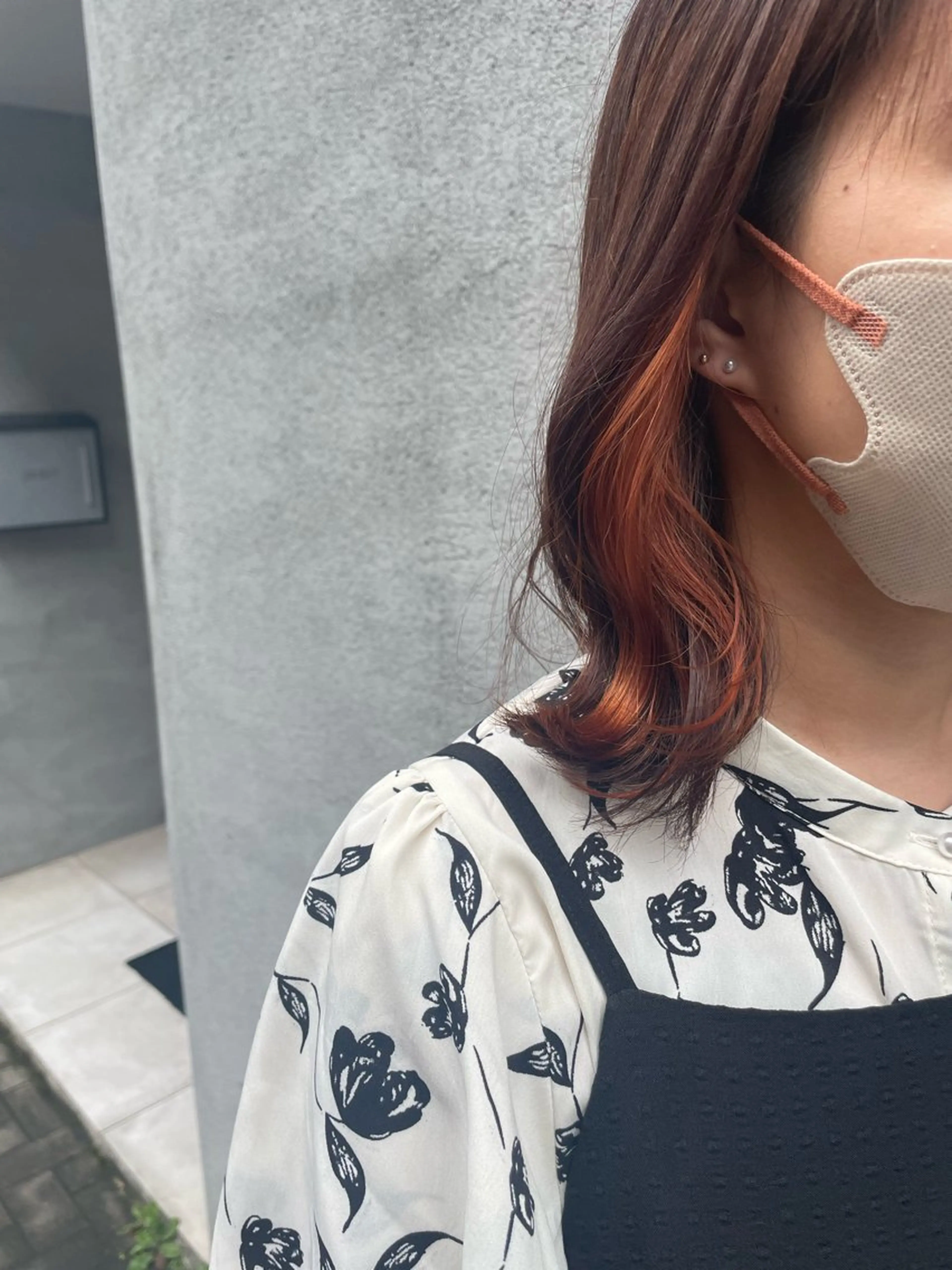 ミディアム カラー 顔周りカット 🎀サヤカ🎀のヘアスタイル