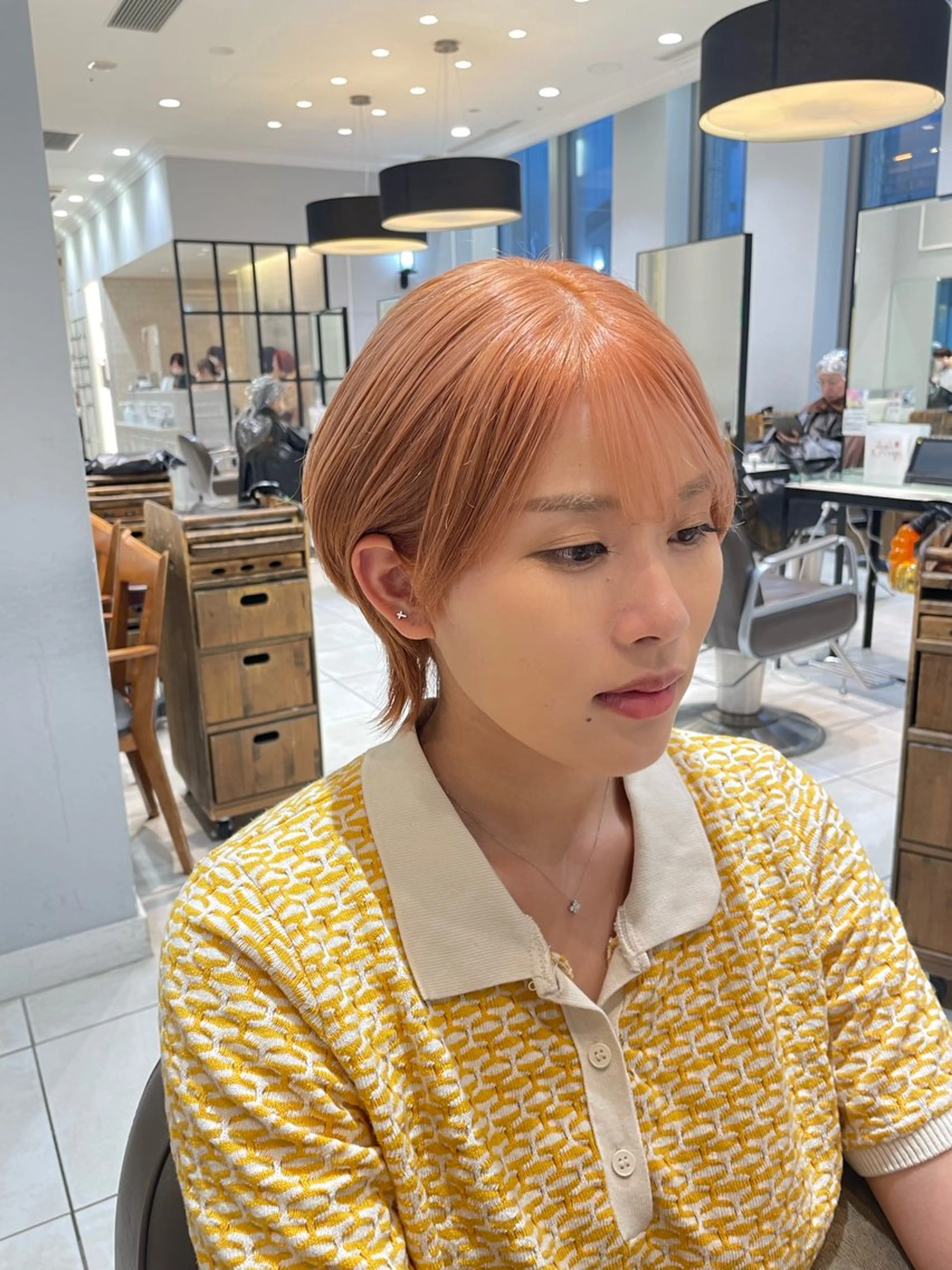 ケアブリーチWカラー➕ハホニコ3stepトリートメントの写真