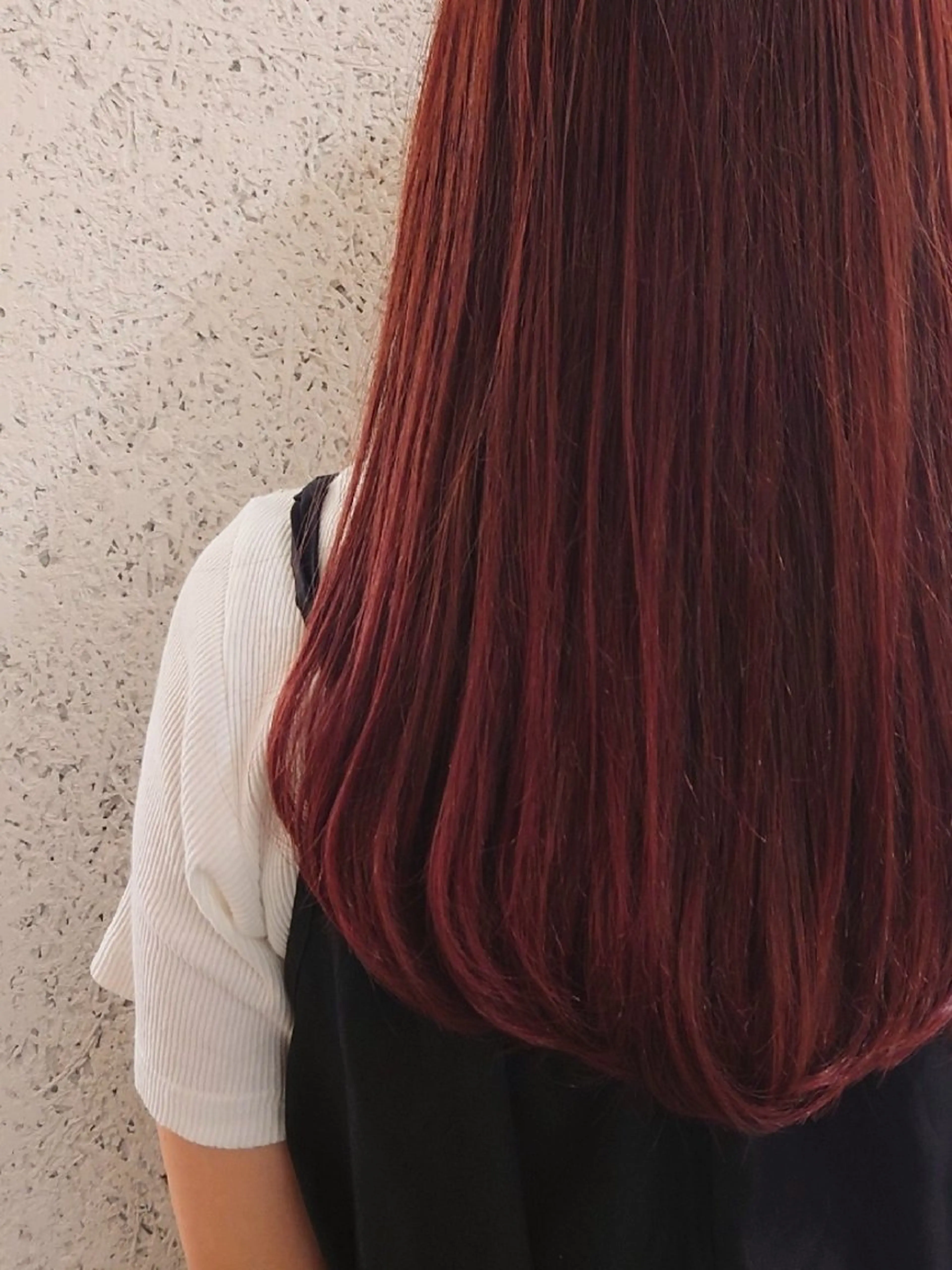 ロング ヘアアレンジ カラー ベージュカラー 黒髪 ブリーチ カシス ブリーチなしカラー カット ヘアカラー トリートメント かわい ゆうな 髪質改善/縮毛矯正のヘアスタイル