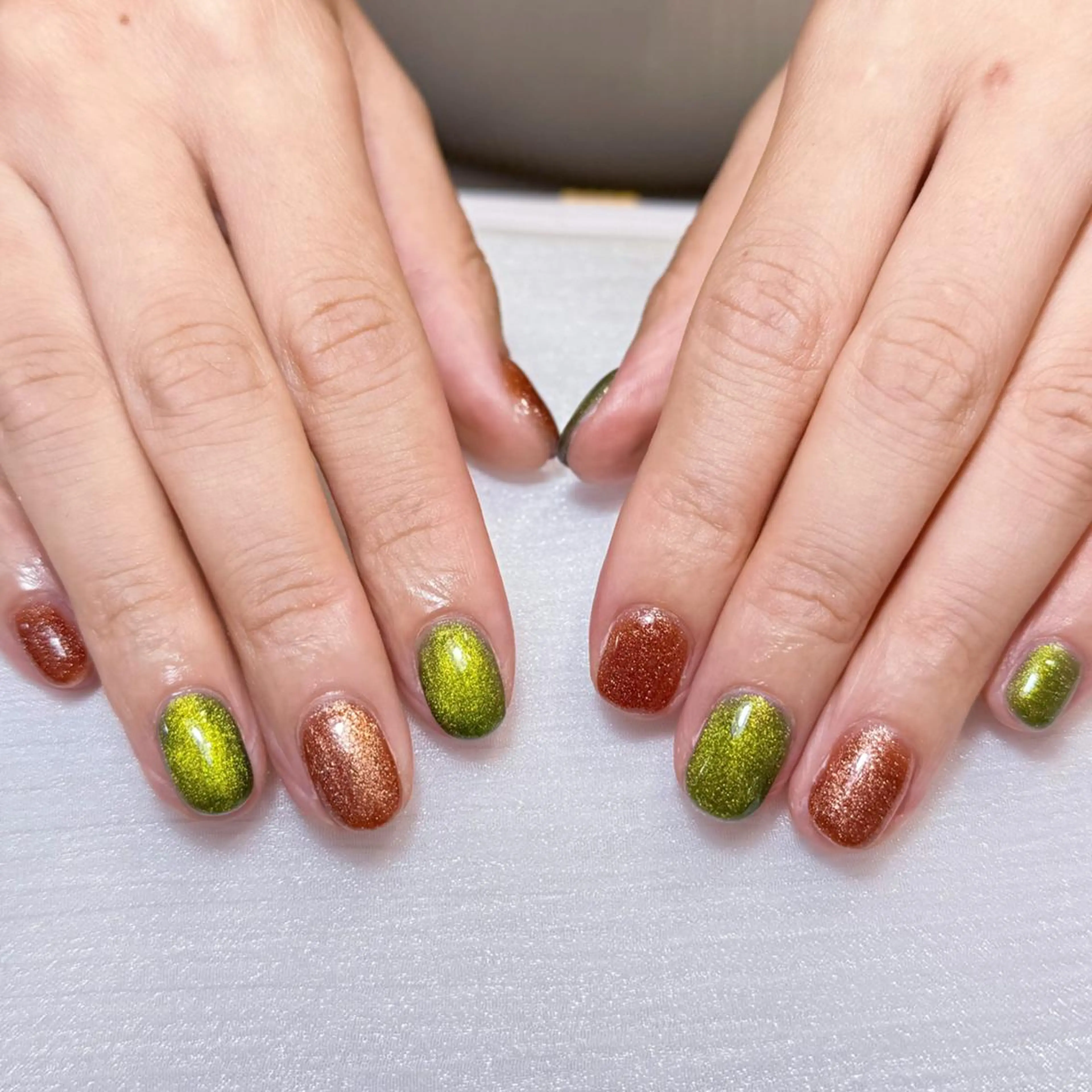 ネイル アートネイル オーロラネイル ガーリー キラキラネイル 韓国ネイル ハンドネイル DIANMOND NAIL🌸のネイルデザイン