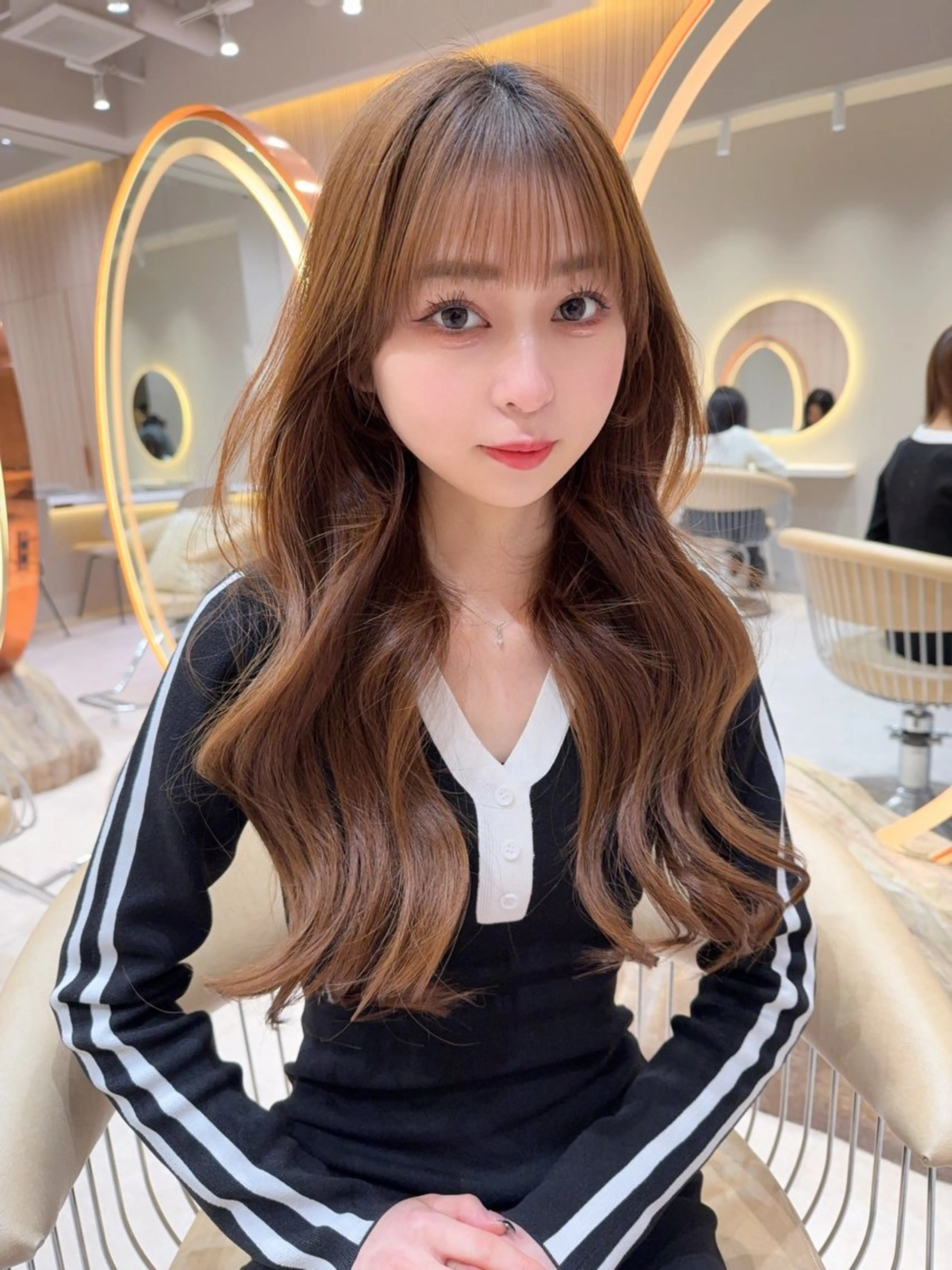 ロング カラー カット ヘアカラー トリートメント レイヤー❣️縮毛矯正 川村利幸のヘアスタイル