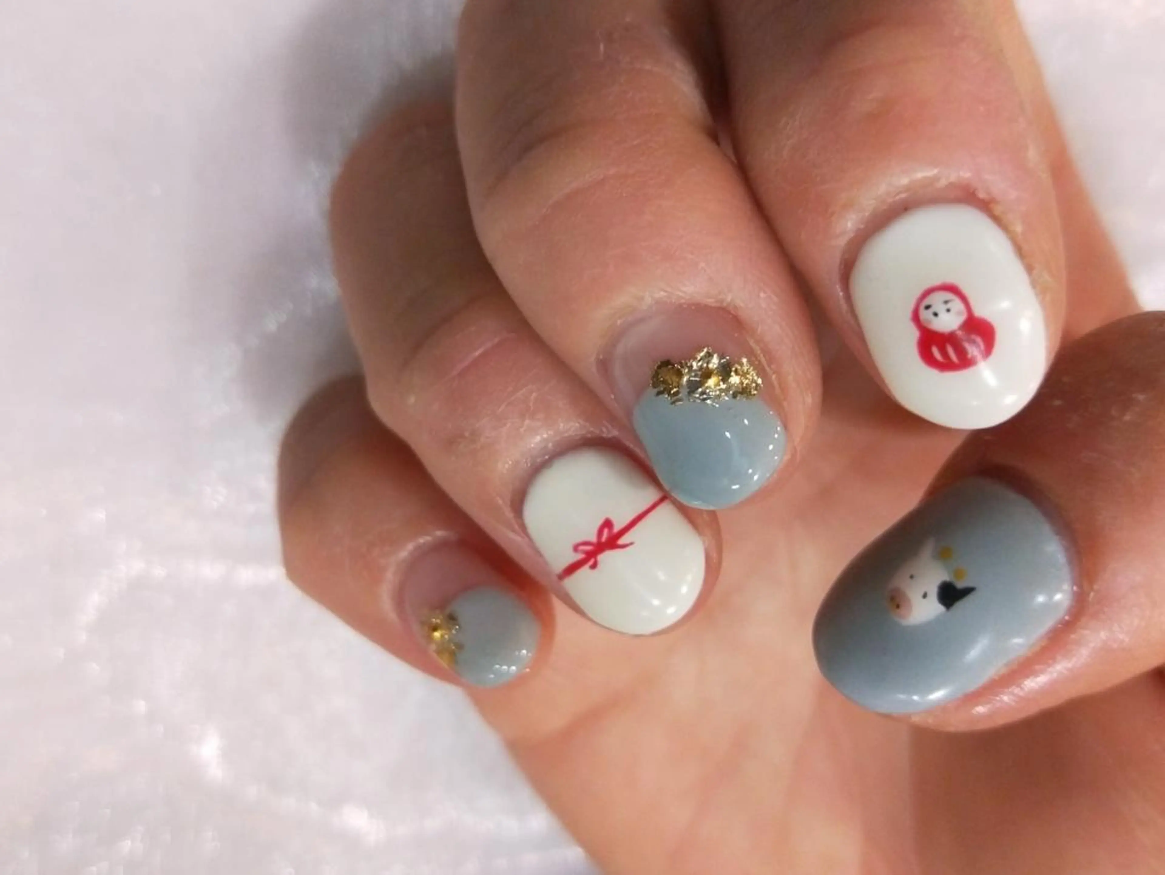 ネイル ハンドネイル ハンドケア R'well所属・はばすみれ🎀ﾈｲﾙ 光ﾌｪｲｼｬﾙ ﾍｱのネイルデザイン