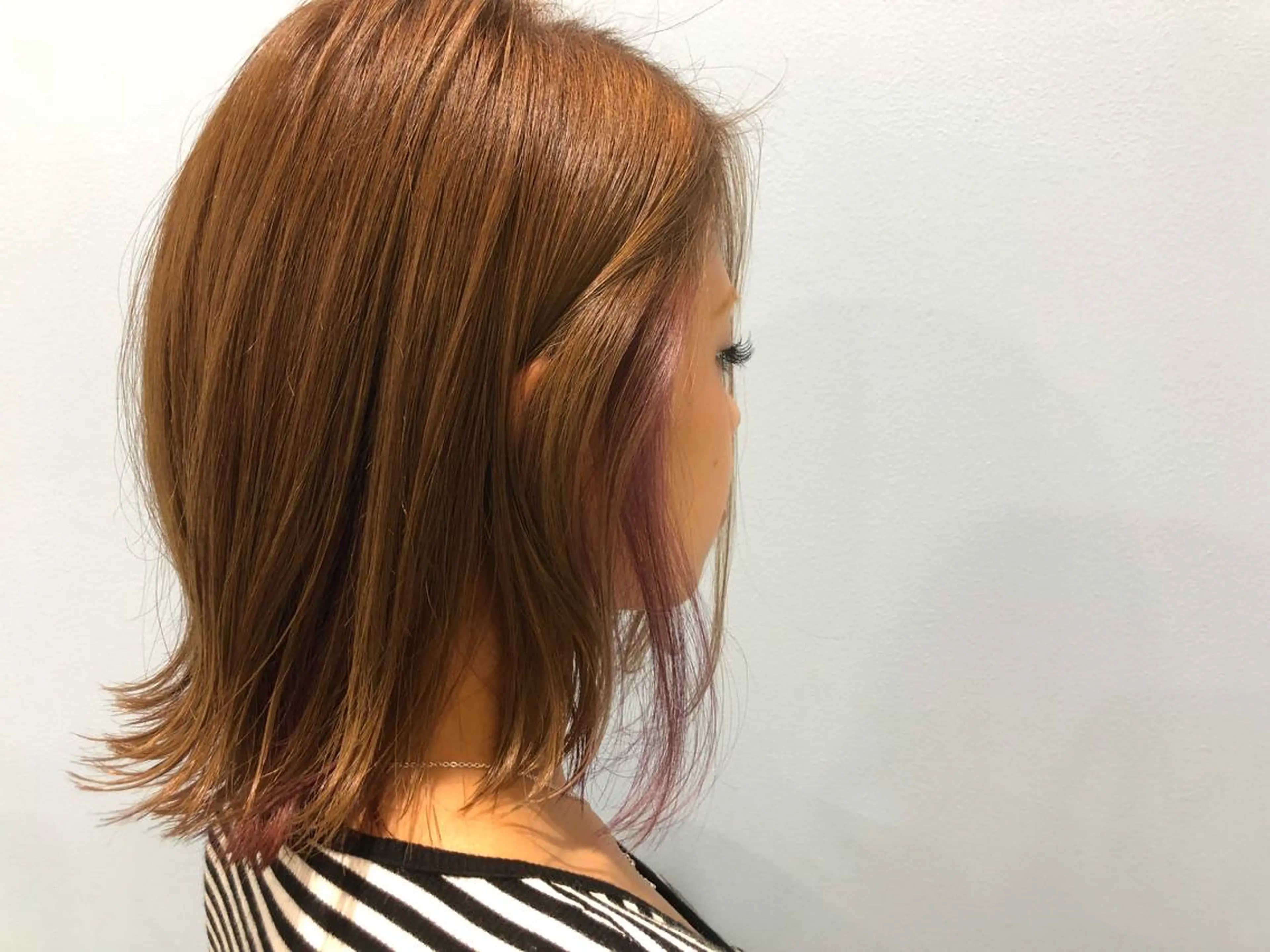 ミディアム カラー ピンクカラー うる艶カラー 🫶🏼💭mikaのヘアスタイル