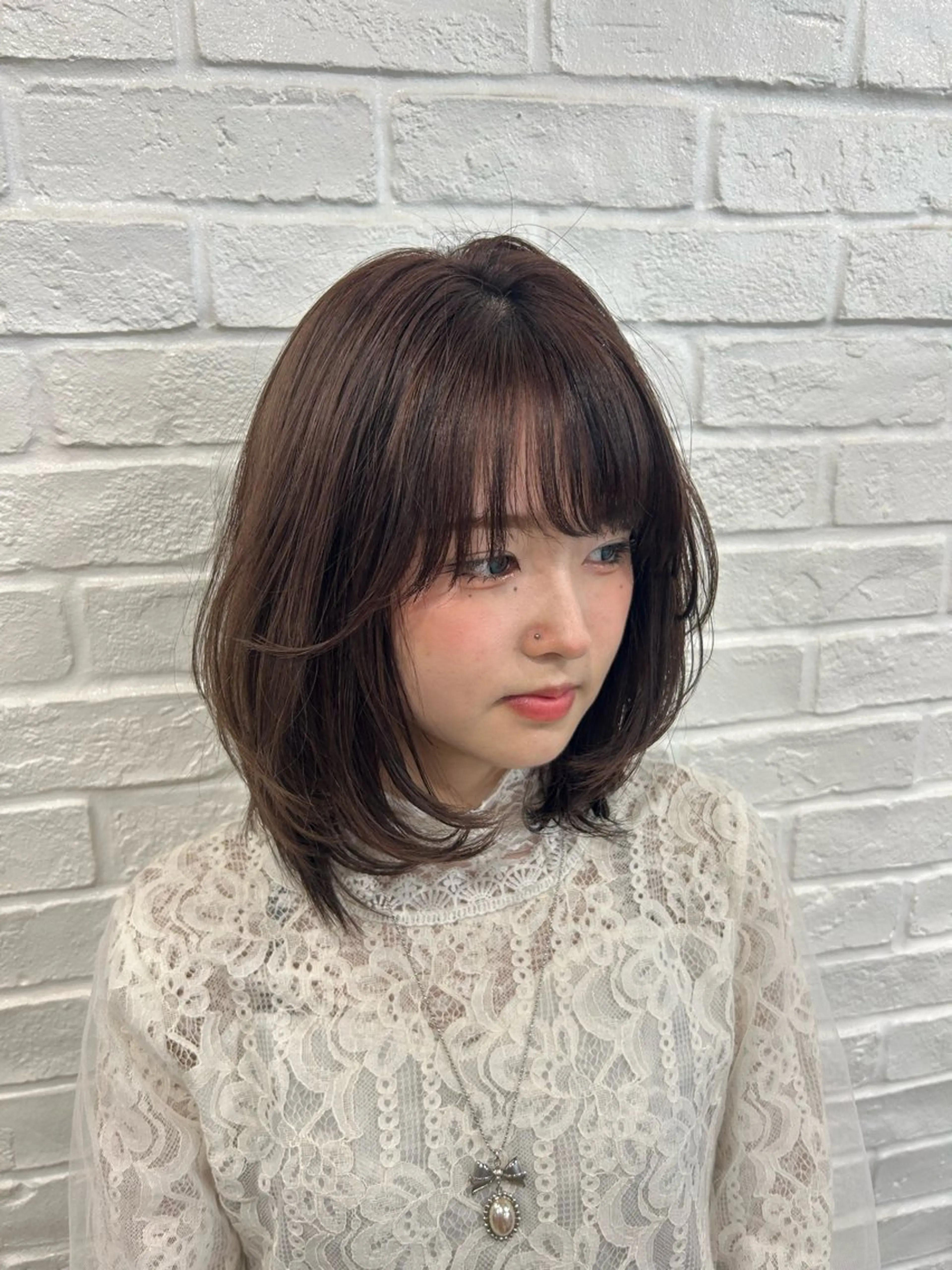 ロング ボブ エクステ 外国人風カラー 卒業式のヘアスタイル レイヤーカット ヘアカラー MiRI💜地毛級 エクステ✖似合わせ技のヘアスタイル
